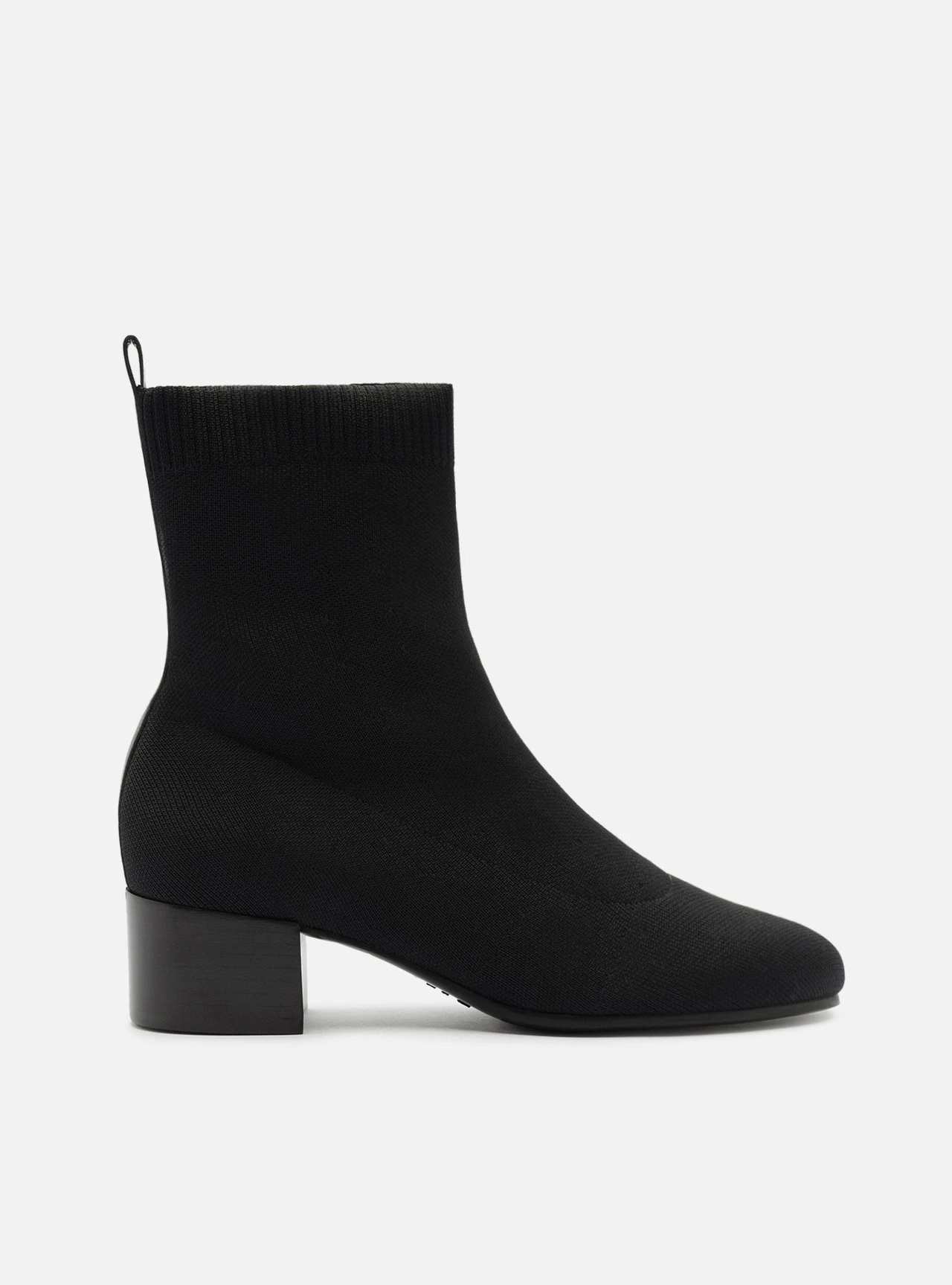 Bota Preta Cano Médio Salto Bloco