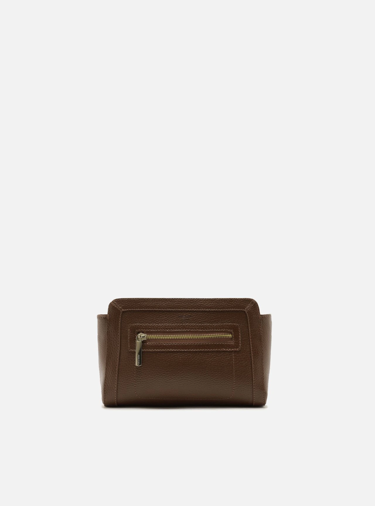 Bolsa Tiracolo Marrom Pequena Zíper