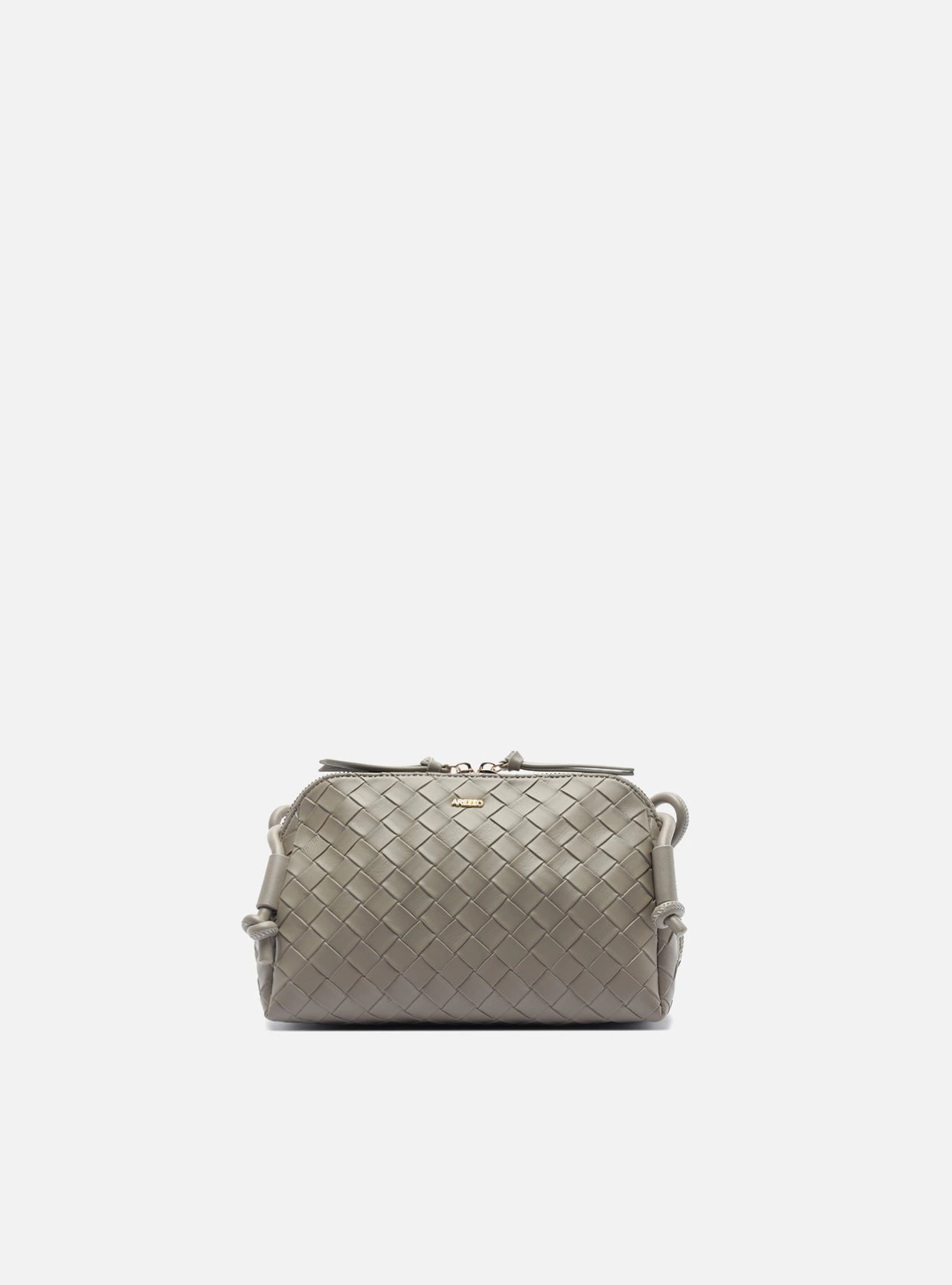 Bolsa Tiracolo Cinza Pequena Tressê
