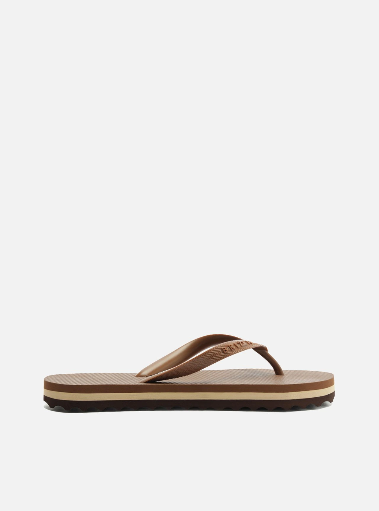 Chinelo de Dedo Marrom Flatform Tiras Brizza