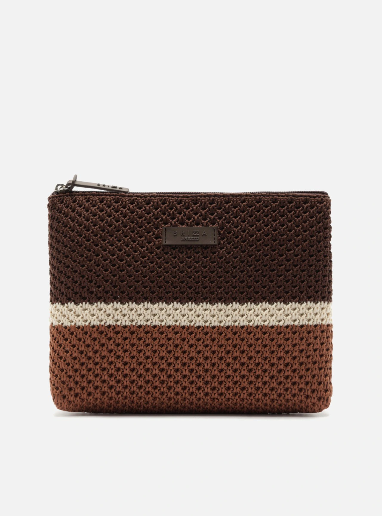 Necessaire Marrom Knit Brizza