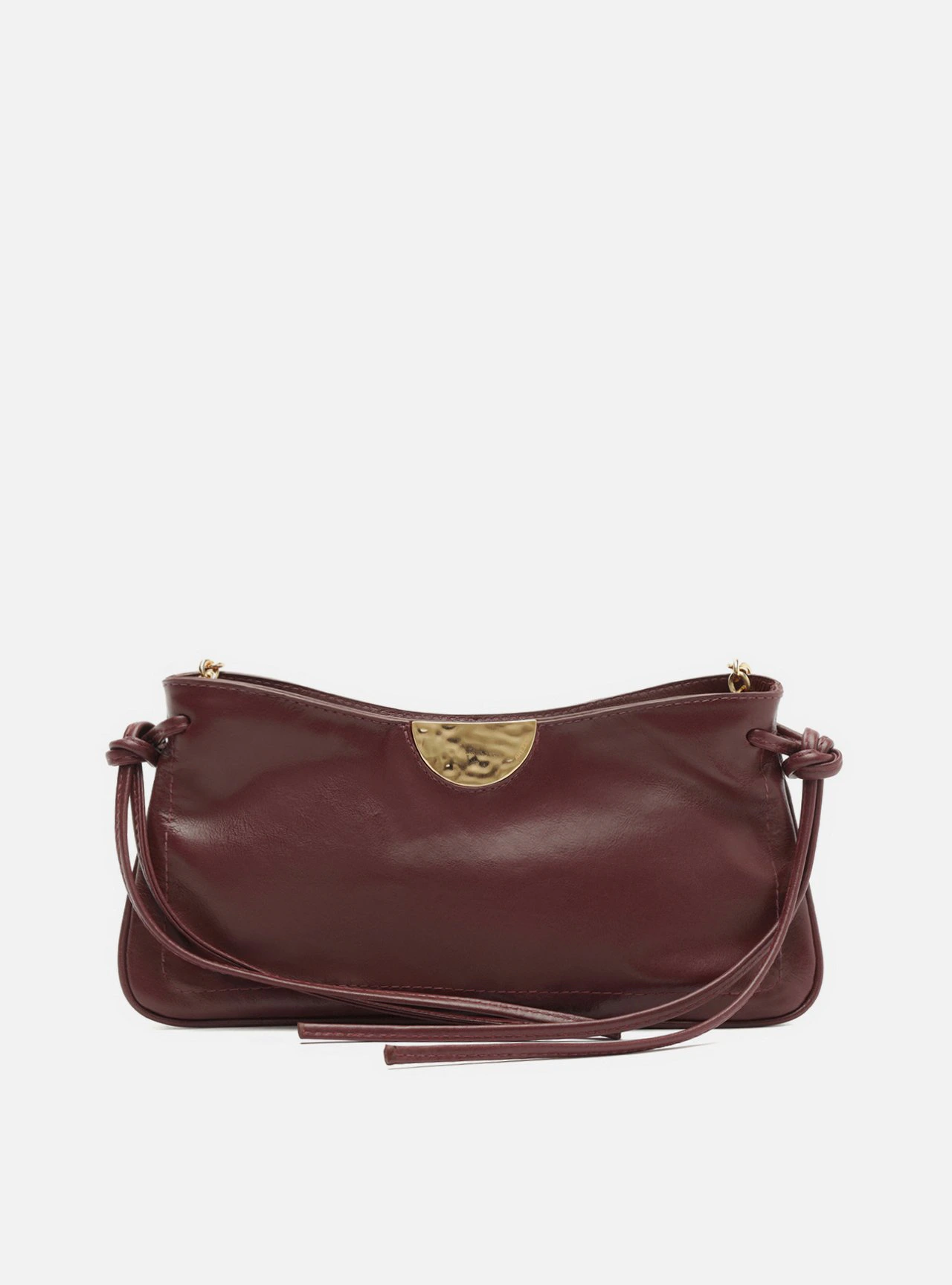 Bolsa Shoulder Vermelha Couro Grande Corrente