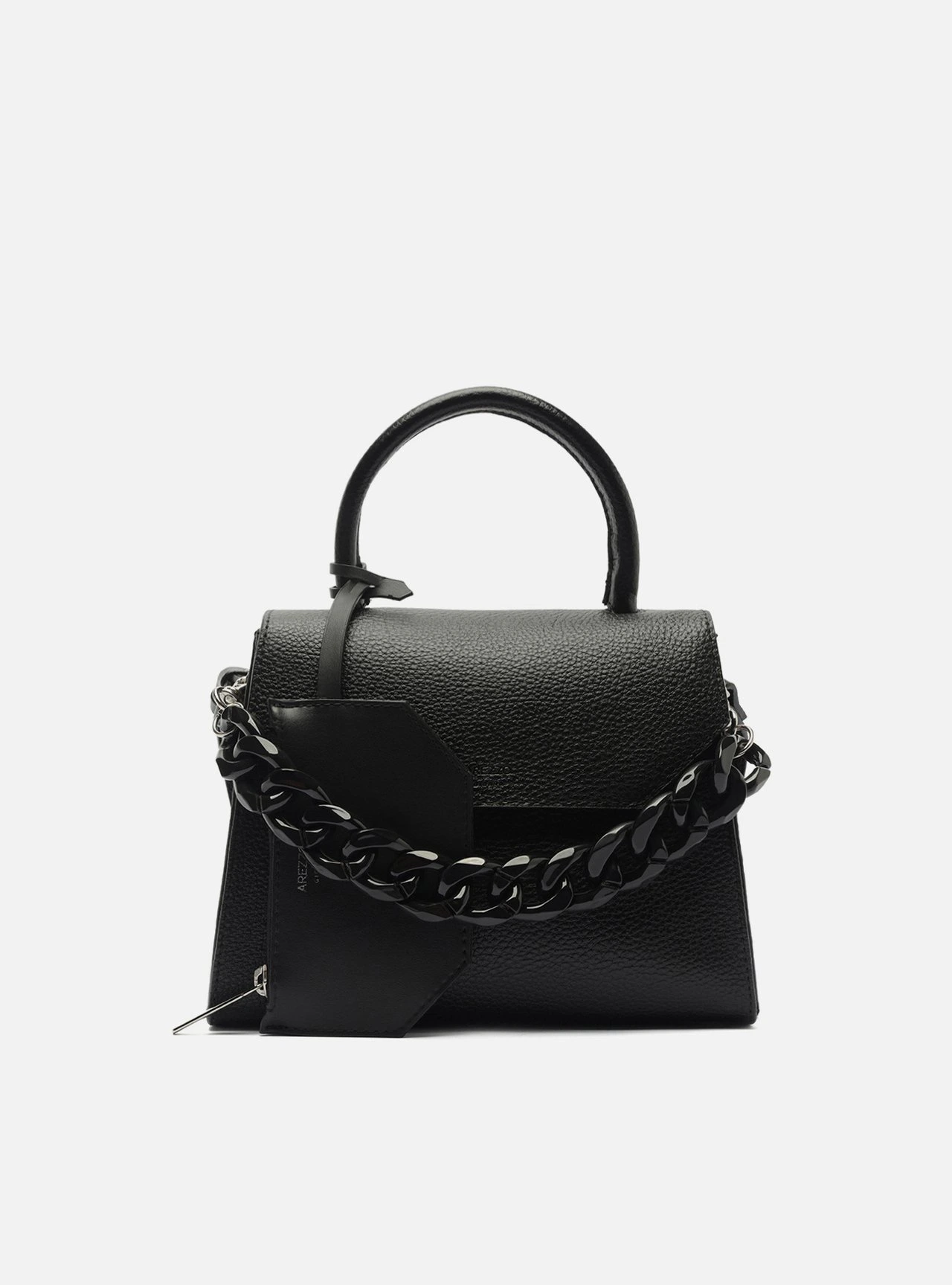 Bolsa Tote Preta Média Alça Corrente