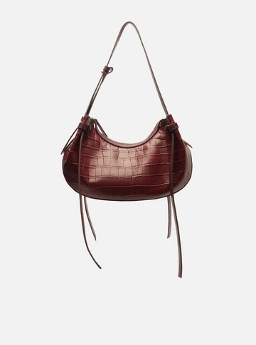Bolsa Tiracolo Vermelha Couro Média