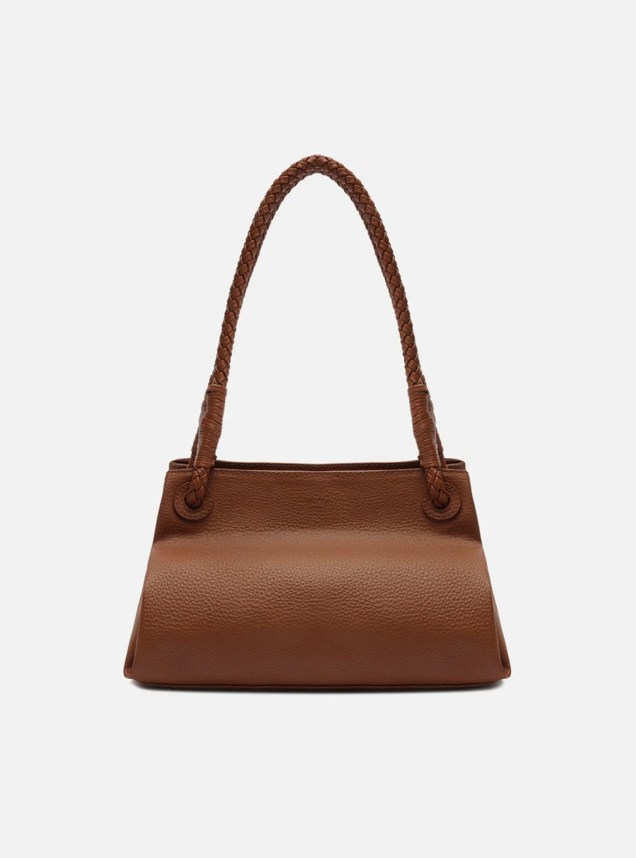 Bolsa Shoulder Marrom Média Alça Trançada