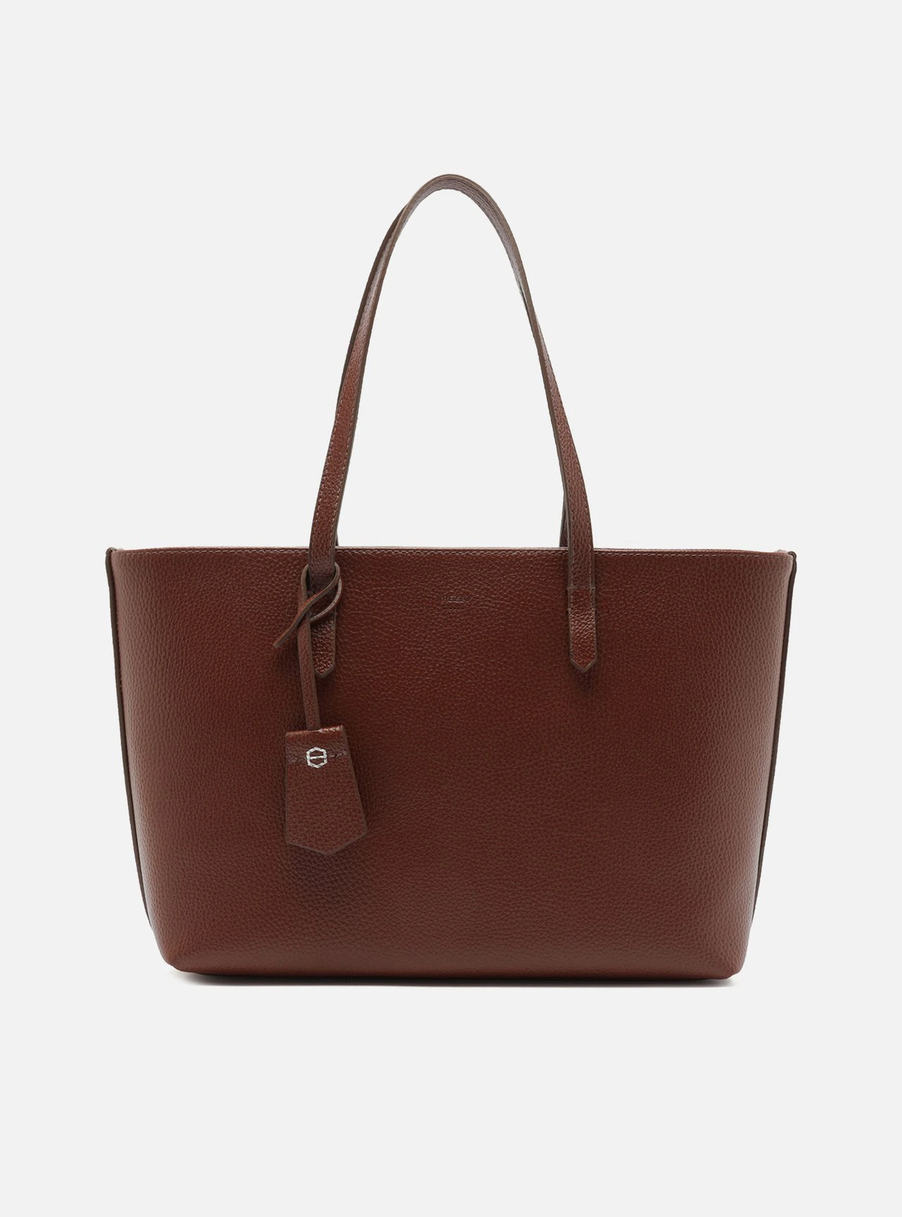 Bolsa Shopping Marrom Grande Granulada