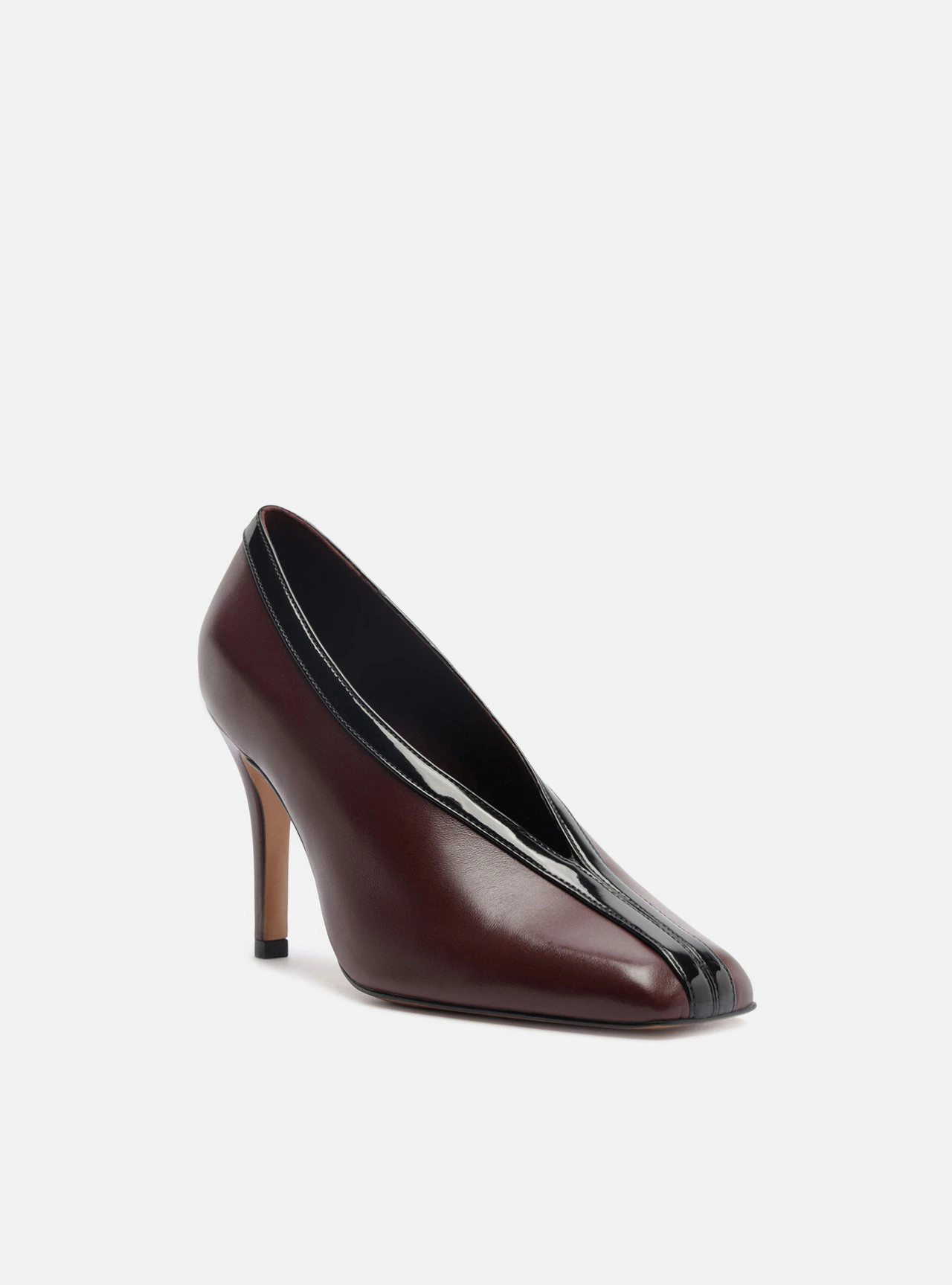 Scarpin Multicolorido Salto Fino Cap Toe