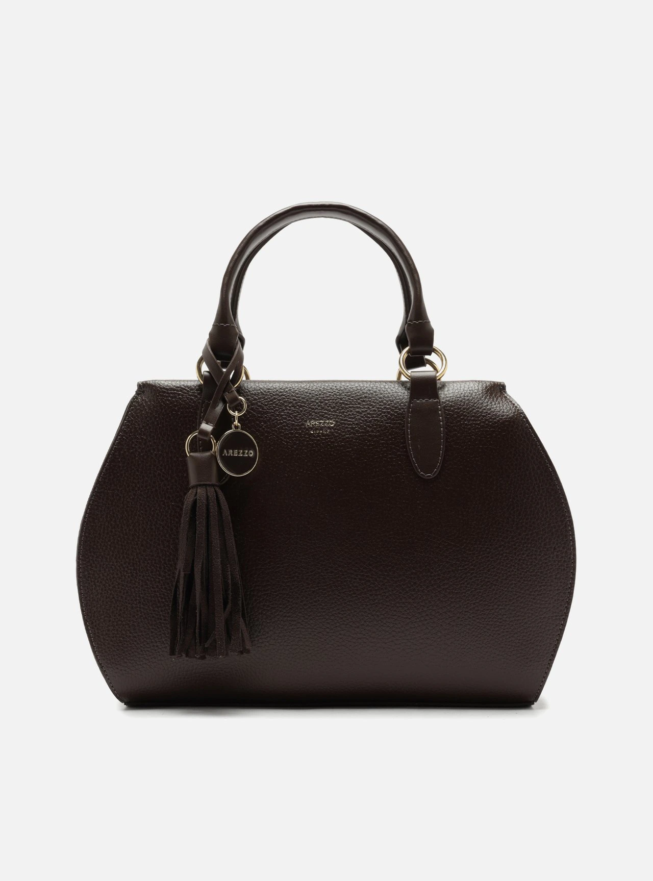 Bolsa Tote Marrom Grande Bag Charm Duplo