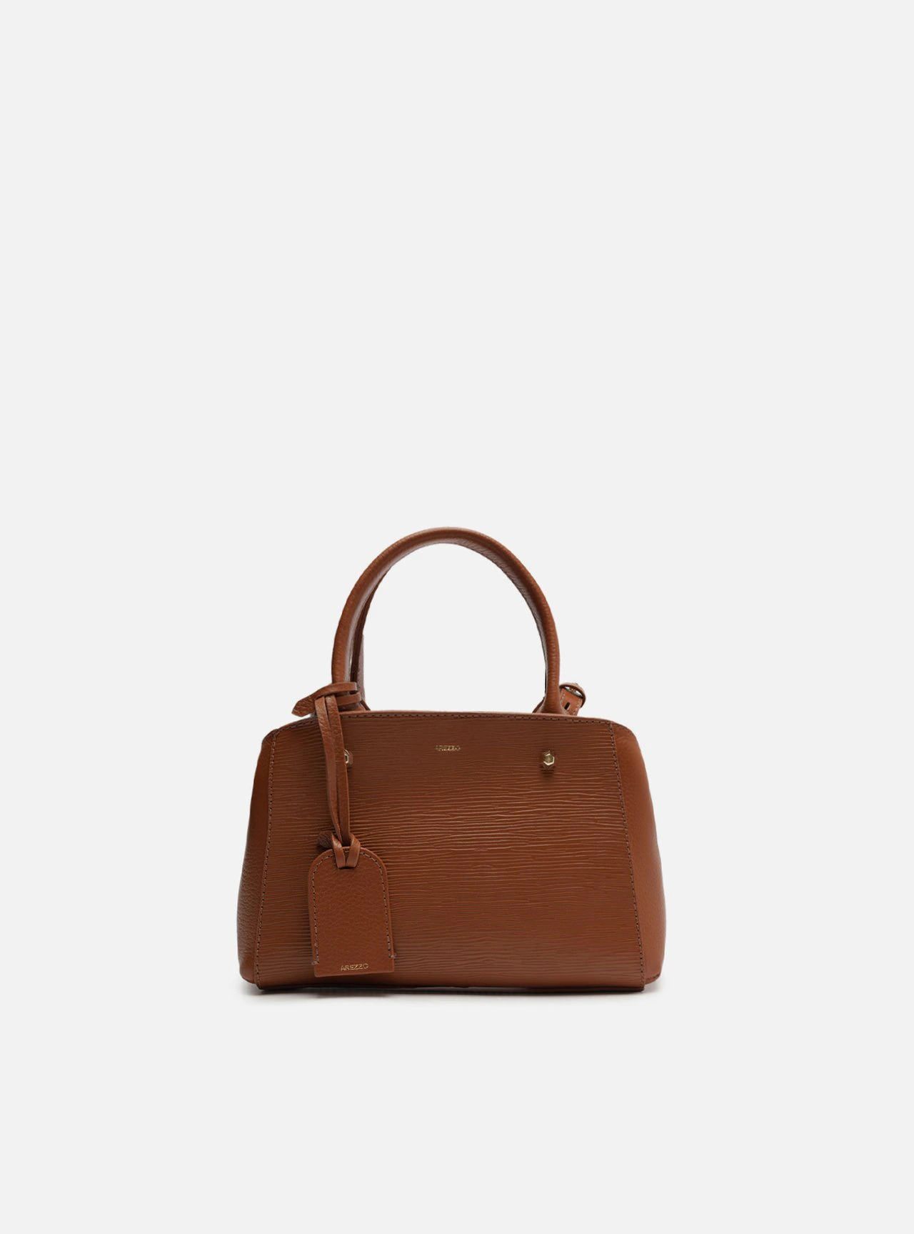 Bolsa Tote Marrom Couro Wave Bella Pequena