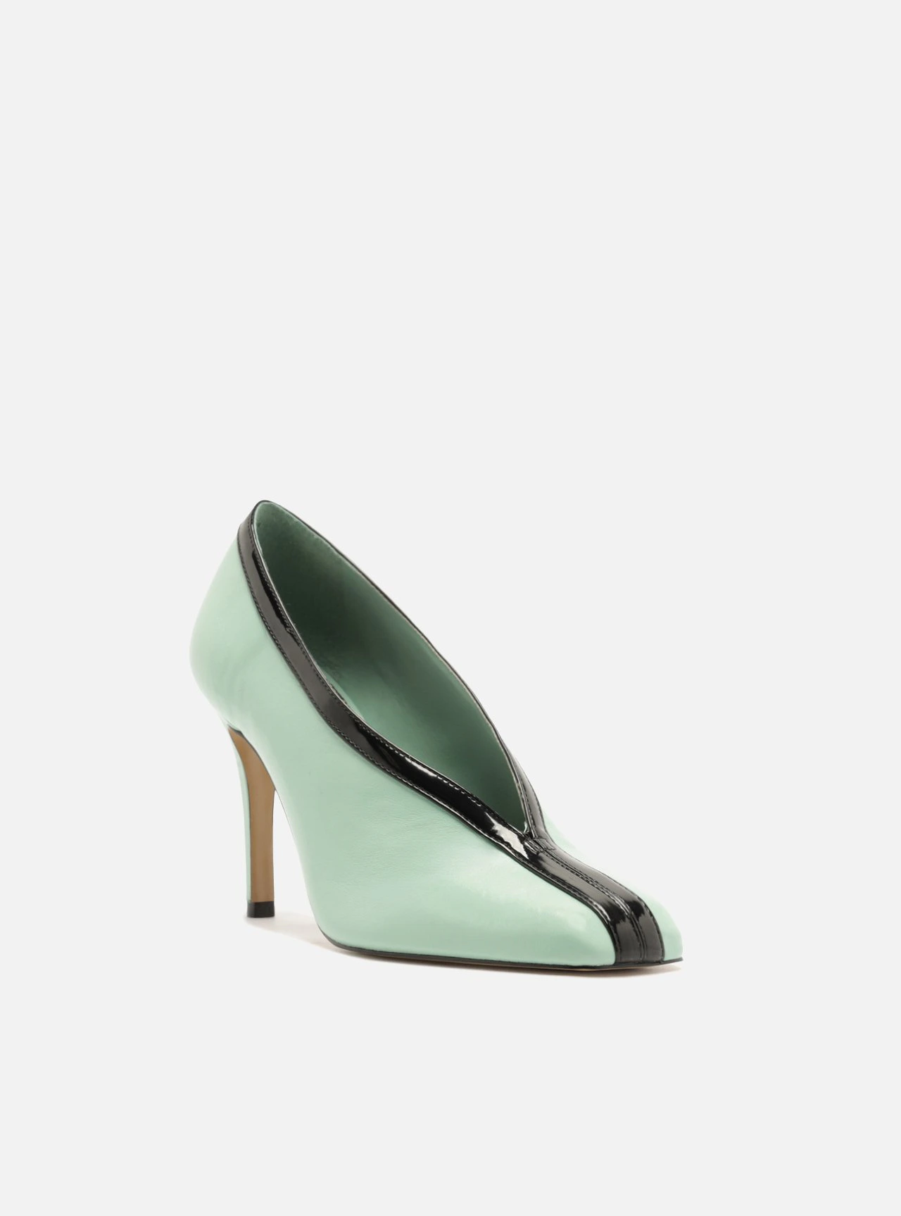 Scarpin Multicolorido Salto Fino Bico Quadrado