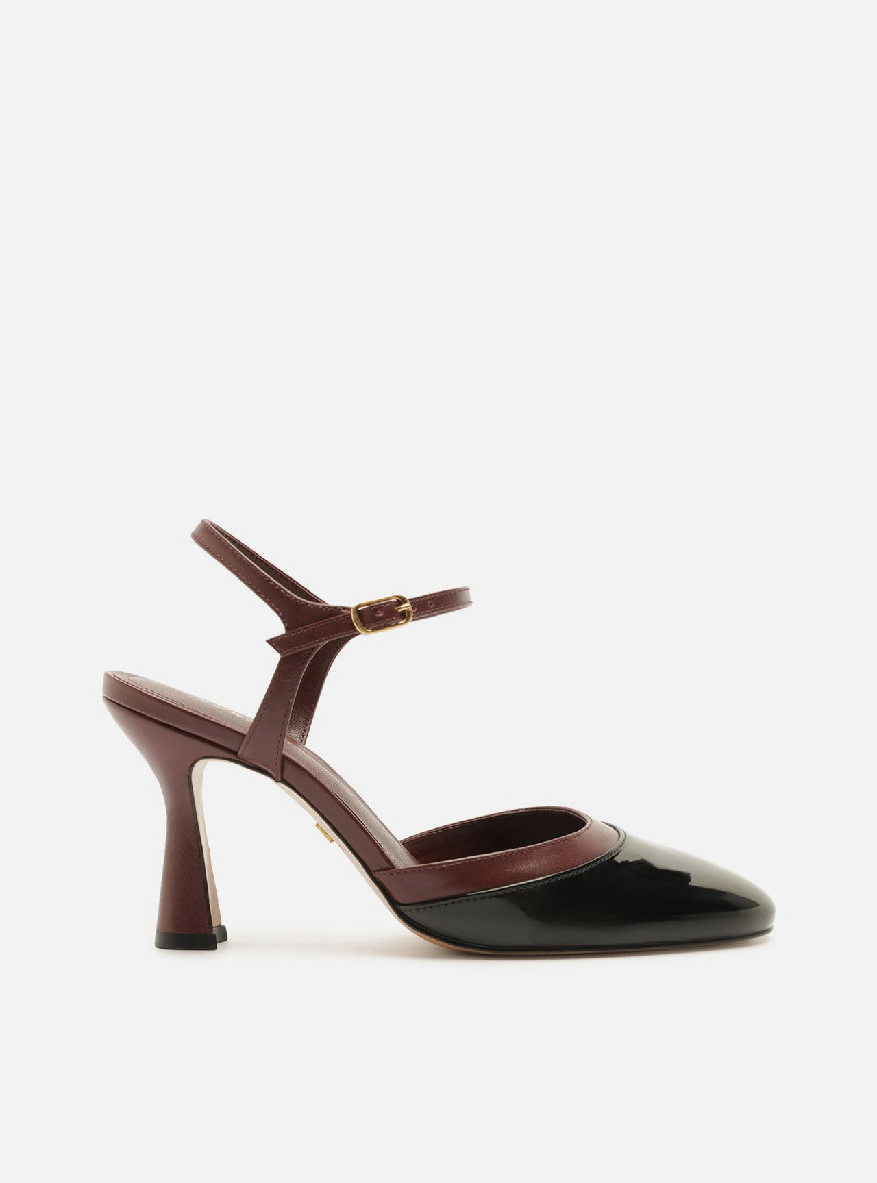 Scarpin Multicolorido Salto Geométrico Fivela Slingback