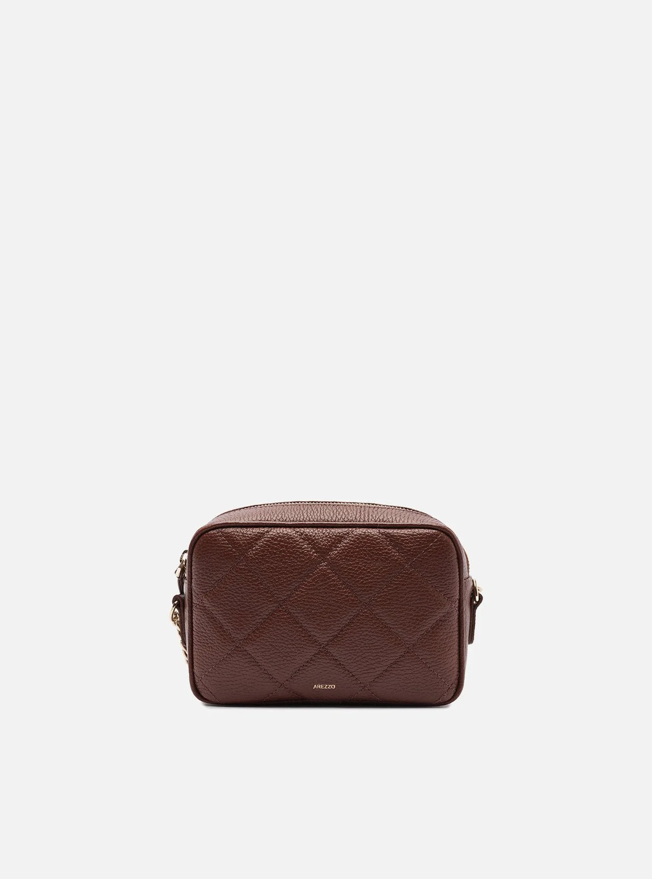 Bolsa Tiracolo Marrom Couro Matelassê Gab Pequena