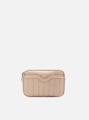 Bolsa Tiracolo Bege Couro Francine Pequena