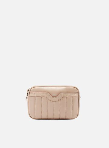 Bolsa Tiracolo Bege Couro Francine Pequena