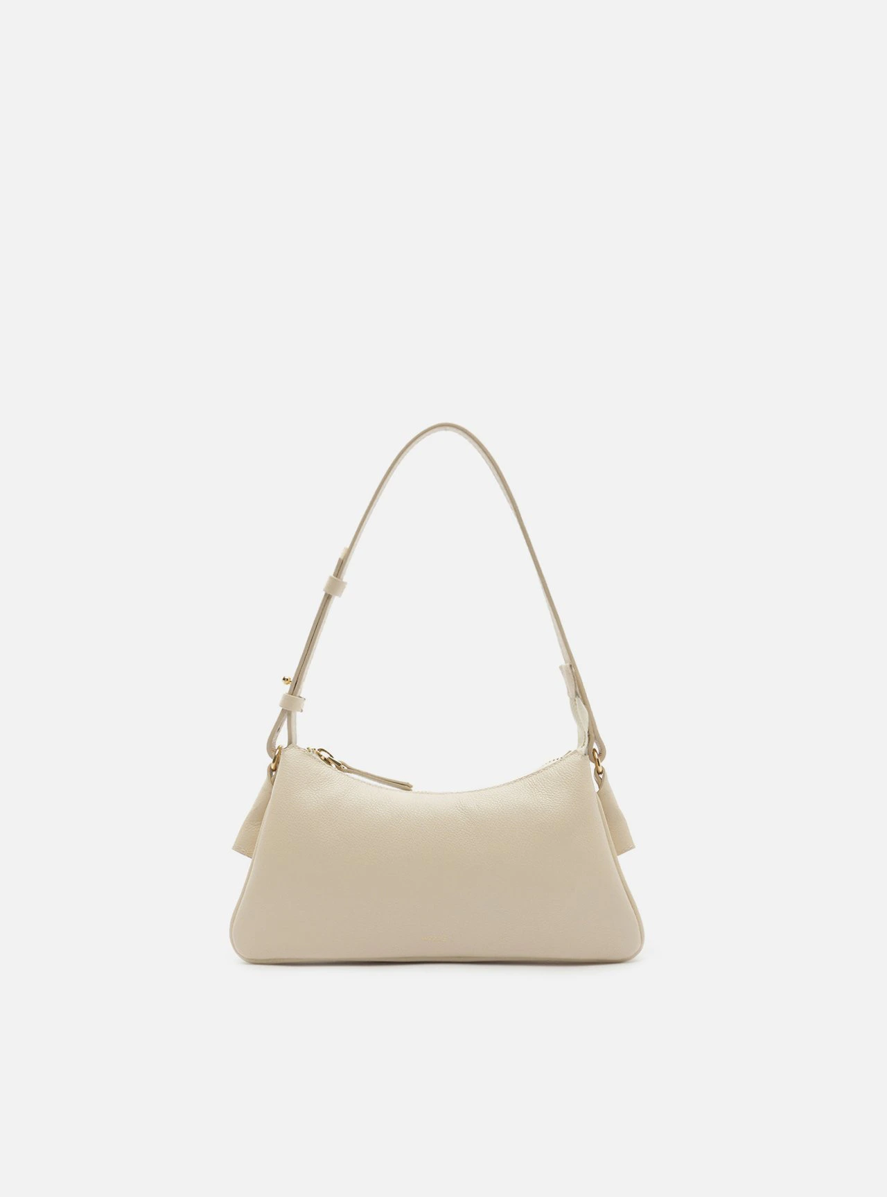 Bolsa Shoulder Off White Couro Pequena