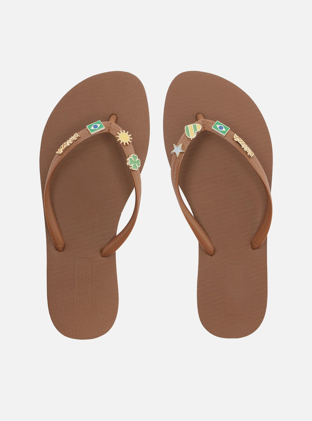 Chinelo de Dedo Marrom Flatform Brizza