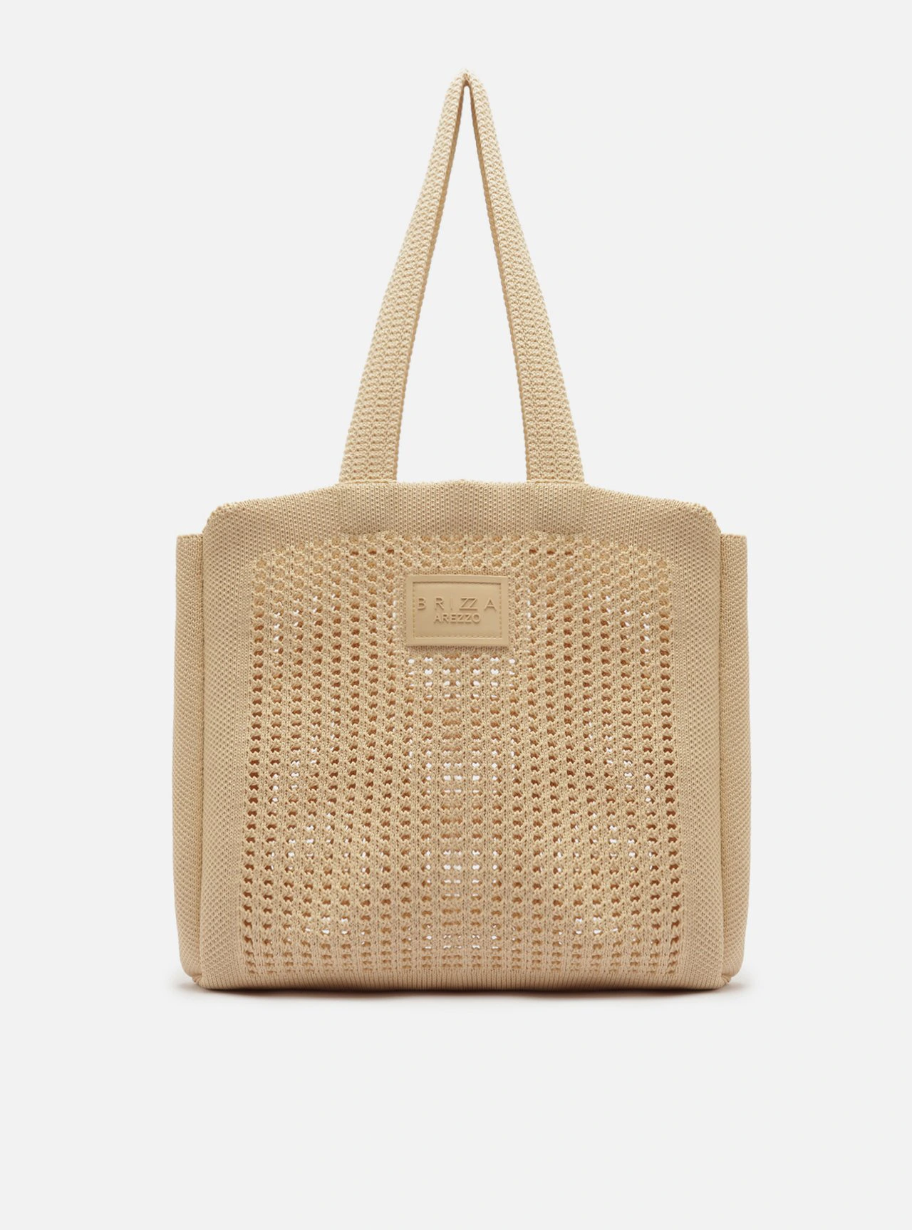 Bolsa Shopping Areia Crochê Mônaco Grande