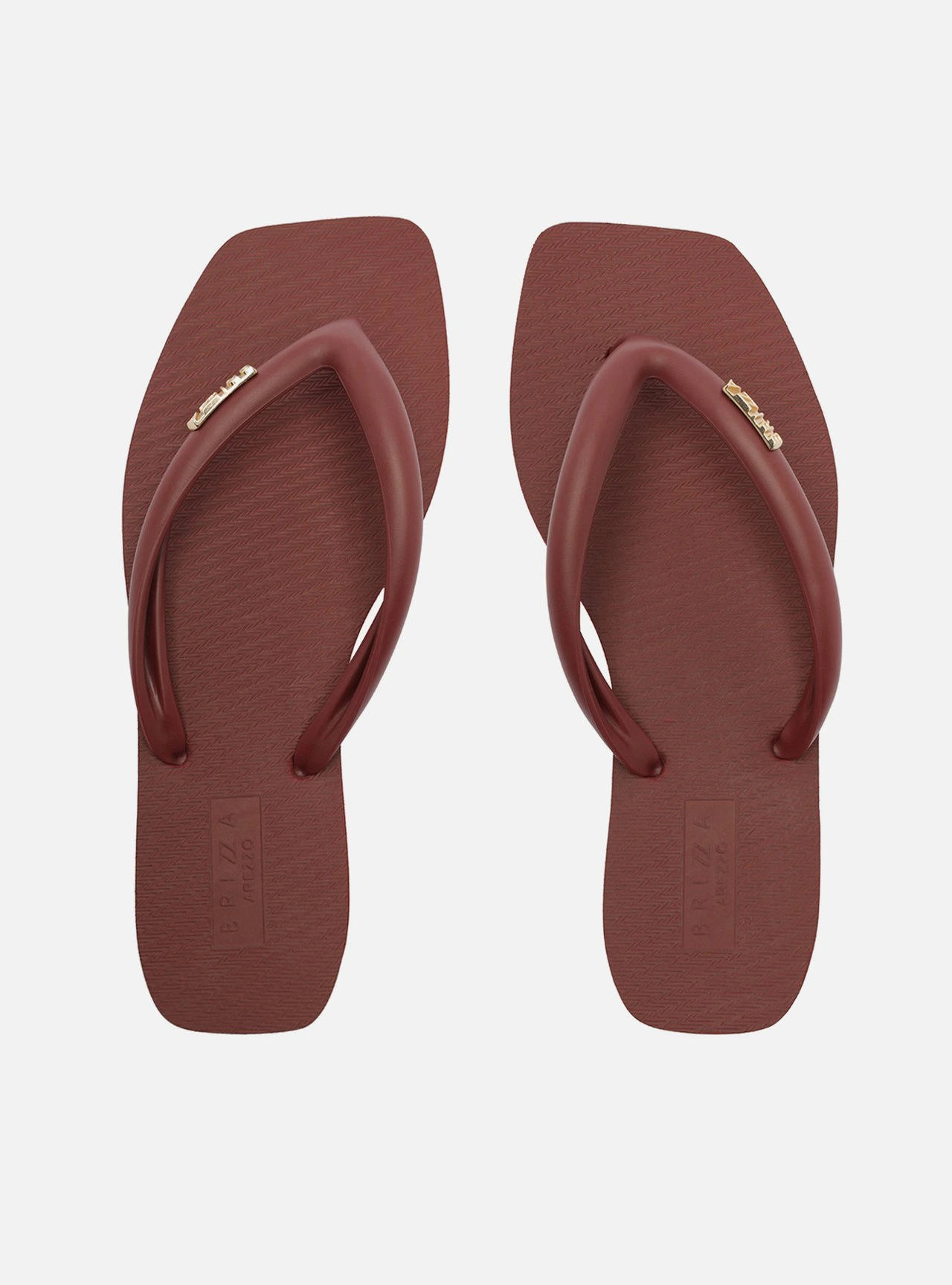 Chinelo de Dedo Vermelho Flatform Metais Brizza