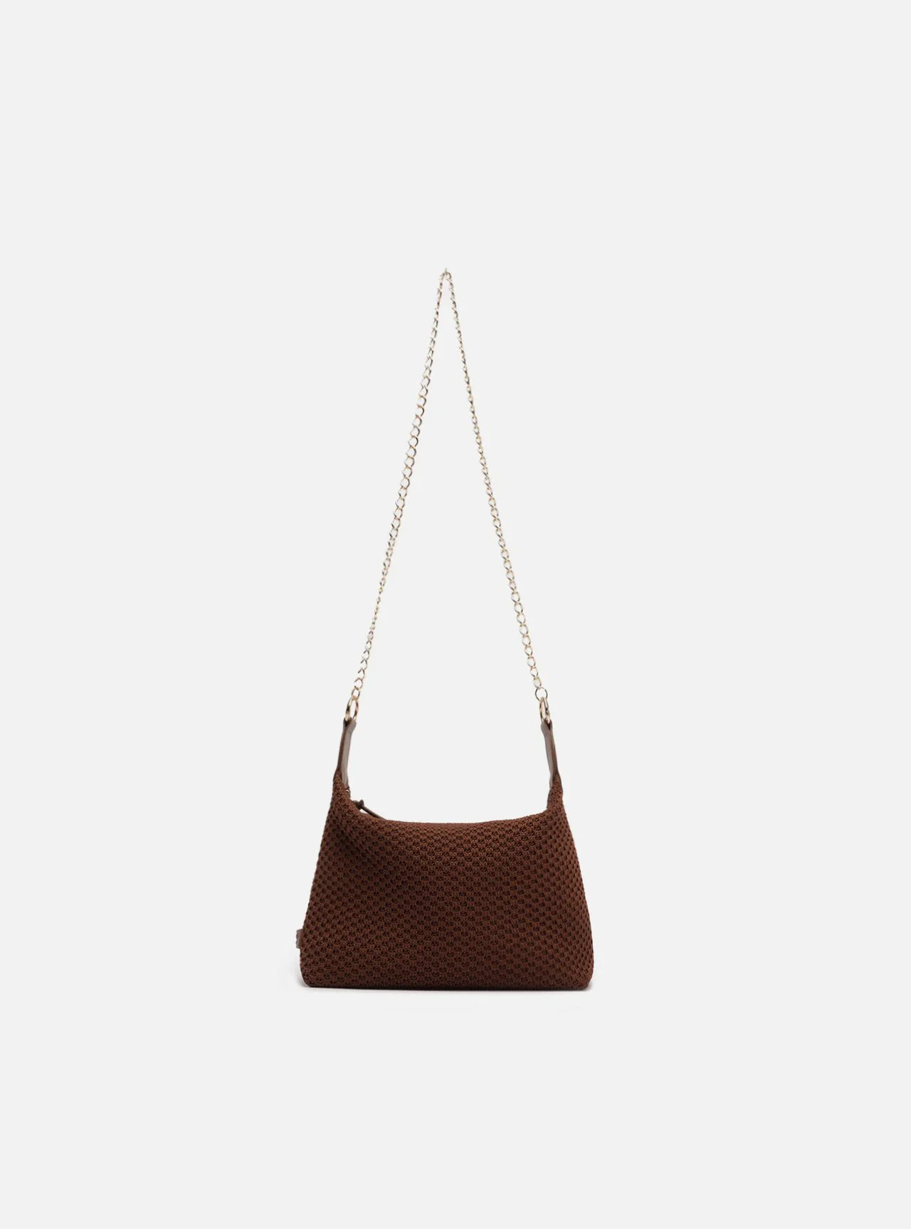 Bolsa Tiracolo Marrom Crochê Zaya Pequena