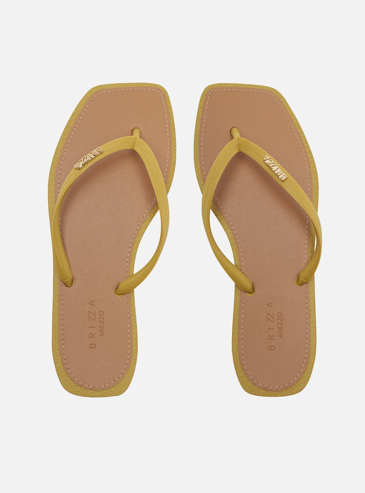 Chinelo de Dedo Verde Flatform Metais Brizza