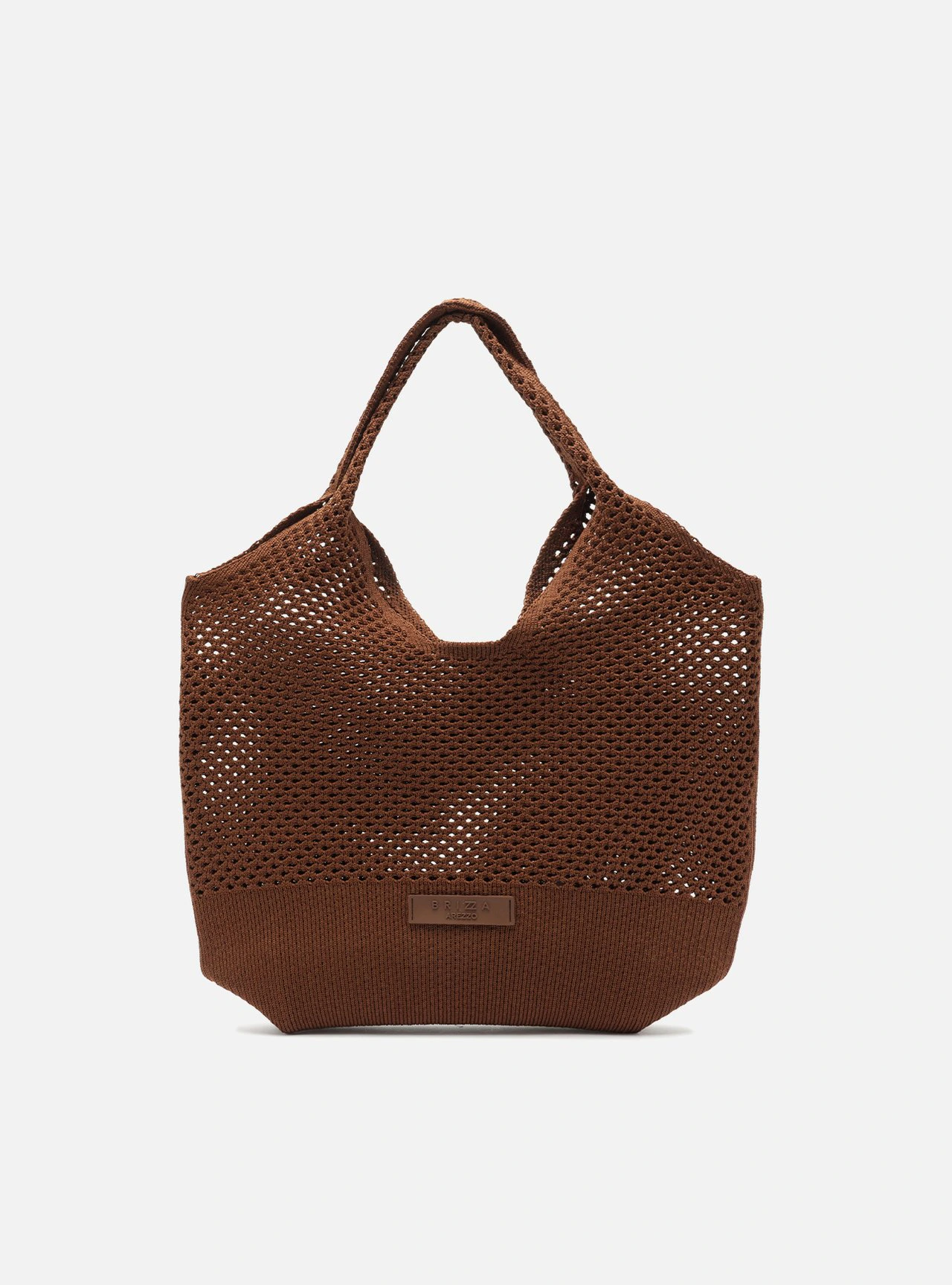 Bolsa Shopping Marrom Knit Média Brizza