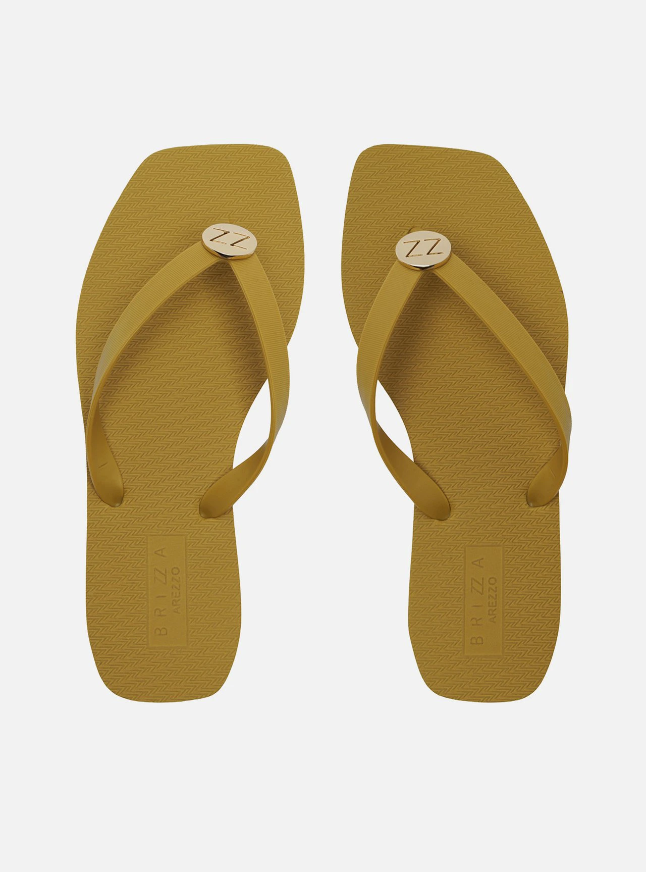 Chinelo de Dedo Verde Flatform Metais Brizza