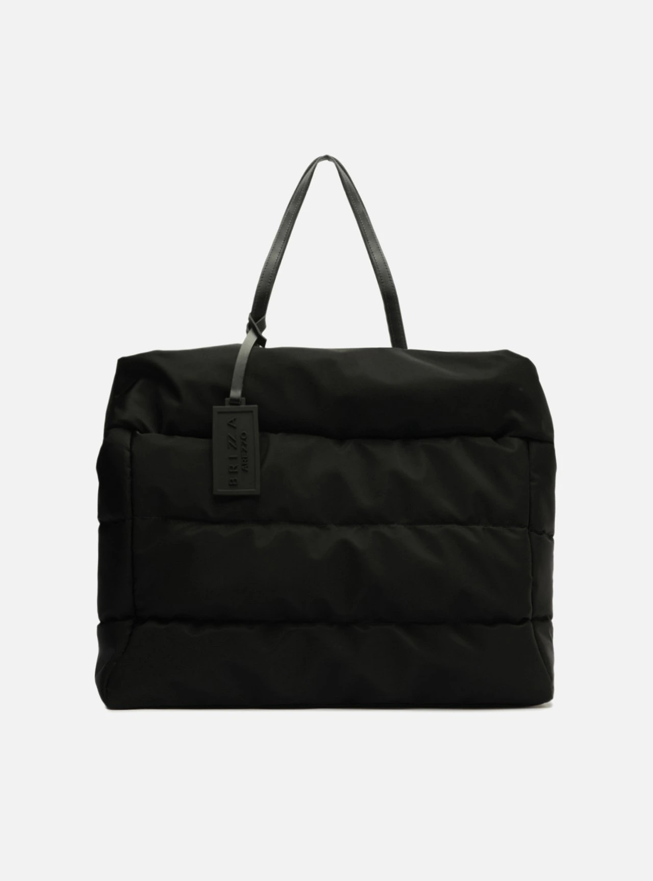 Bolsa Shopping Preta Nylon Gigi Grande