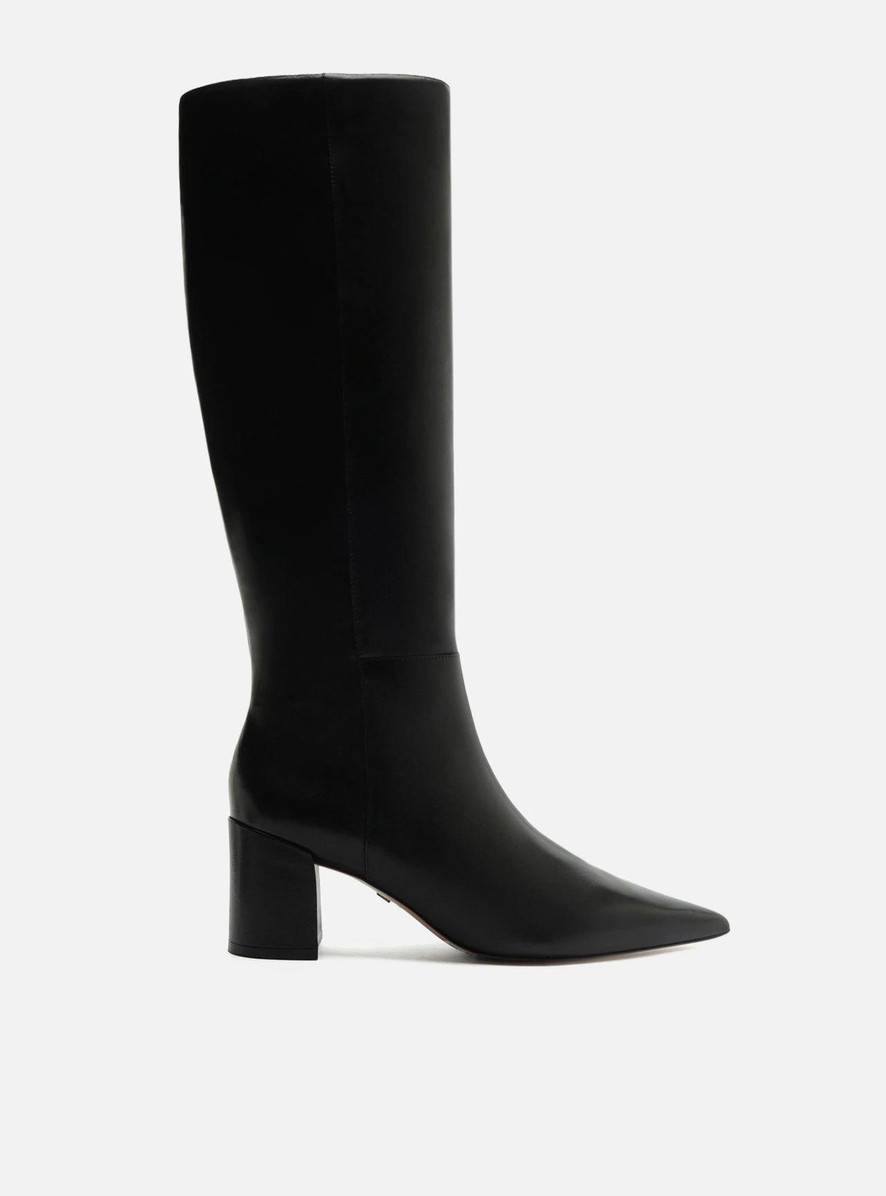 Bota Preta Couro Cano Longo