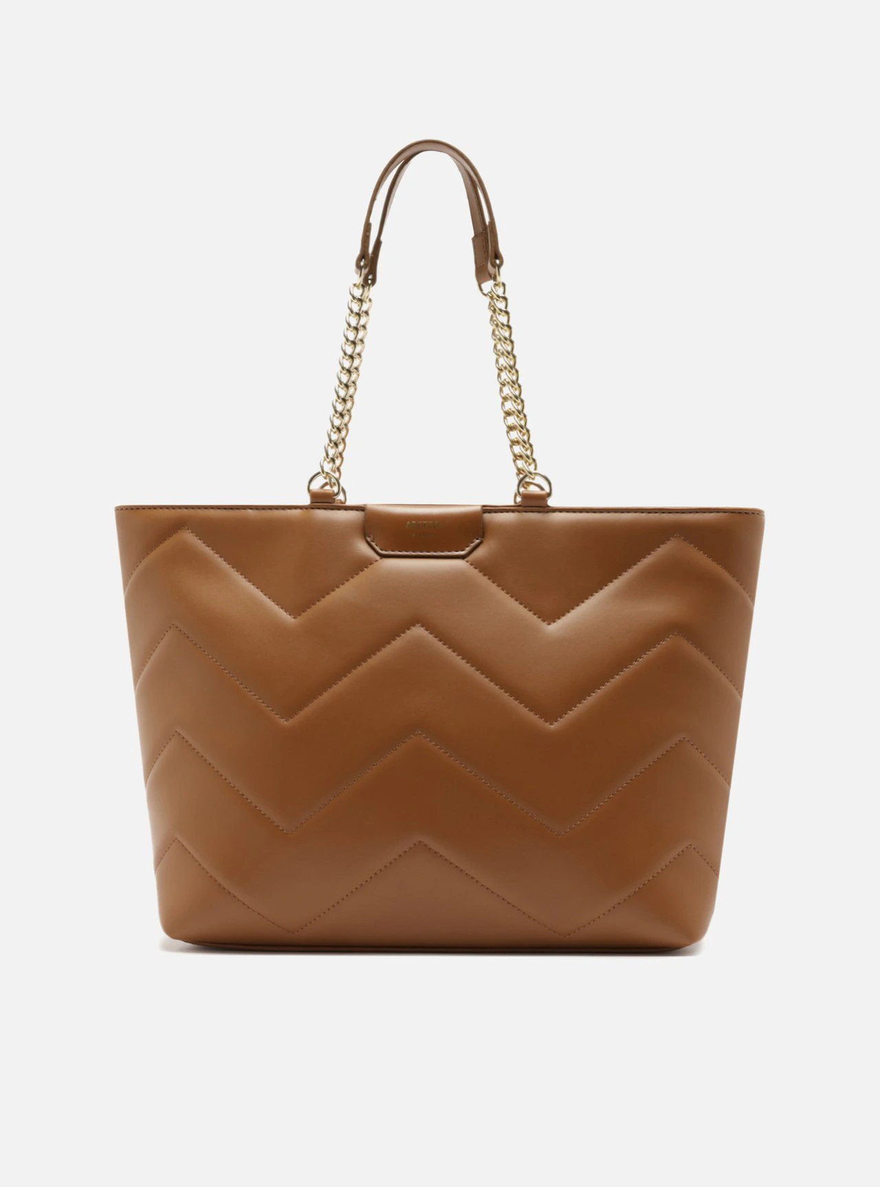 Bolsa Shopping Marrom Grande Matelassê Alça Corrente