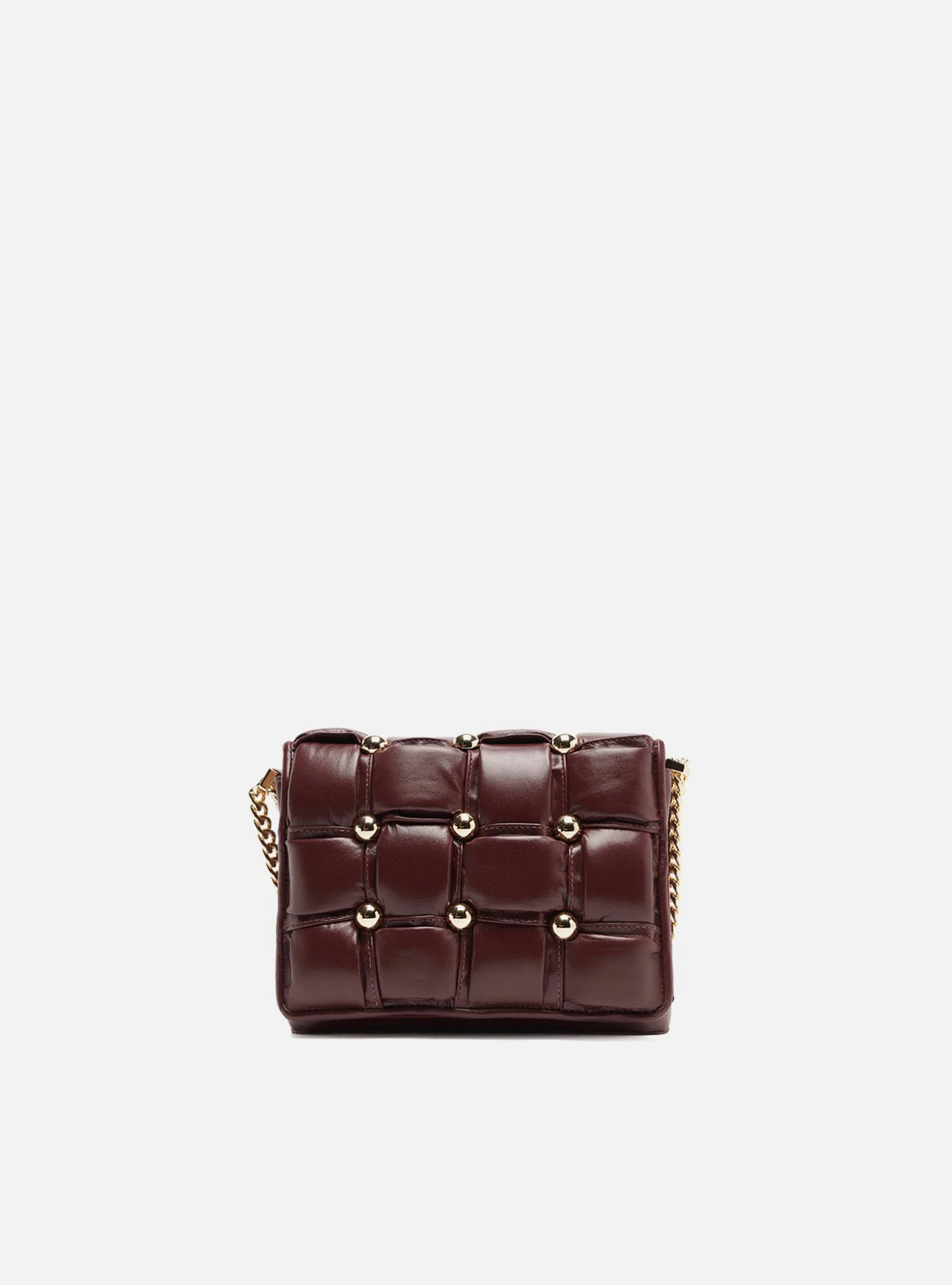 Bolsa Tiracolo Vermelha Couro Pequena Matelassê