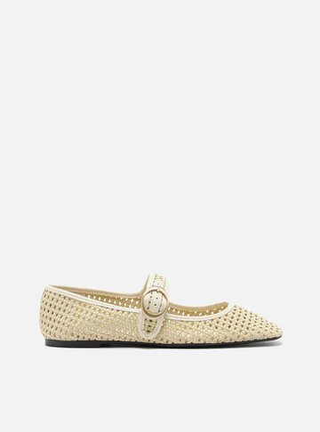 Sapatilha Off-White Tramada Vazada Fivela