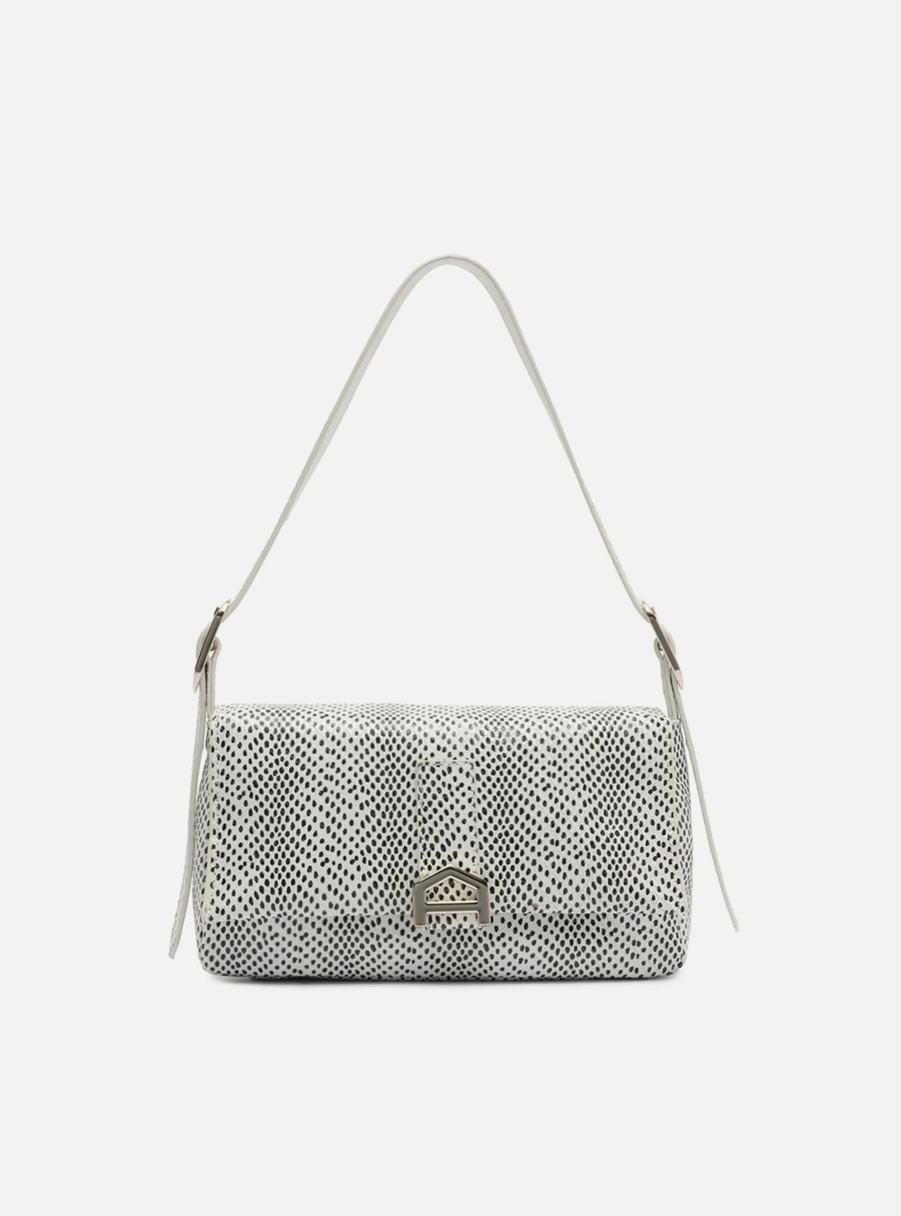 Bolsa Tiracolo Animal Print Couro Média Metais