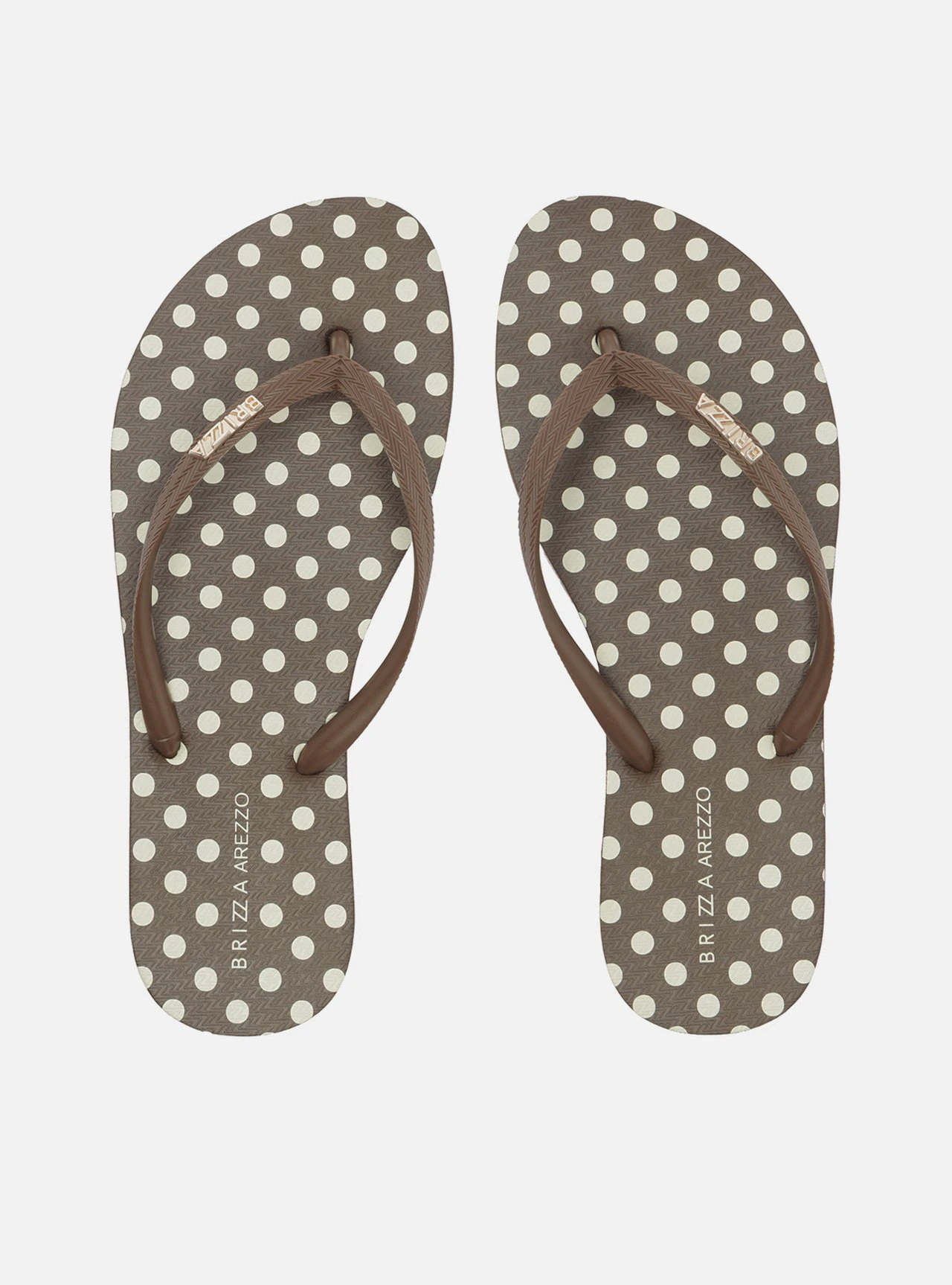 Chinelo de Dedo Marrom Poá Brizza