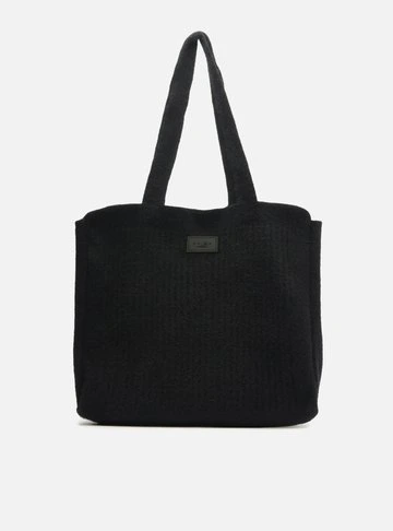 Bolsa Shopping Preta Pelo Mônaco Grande