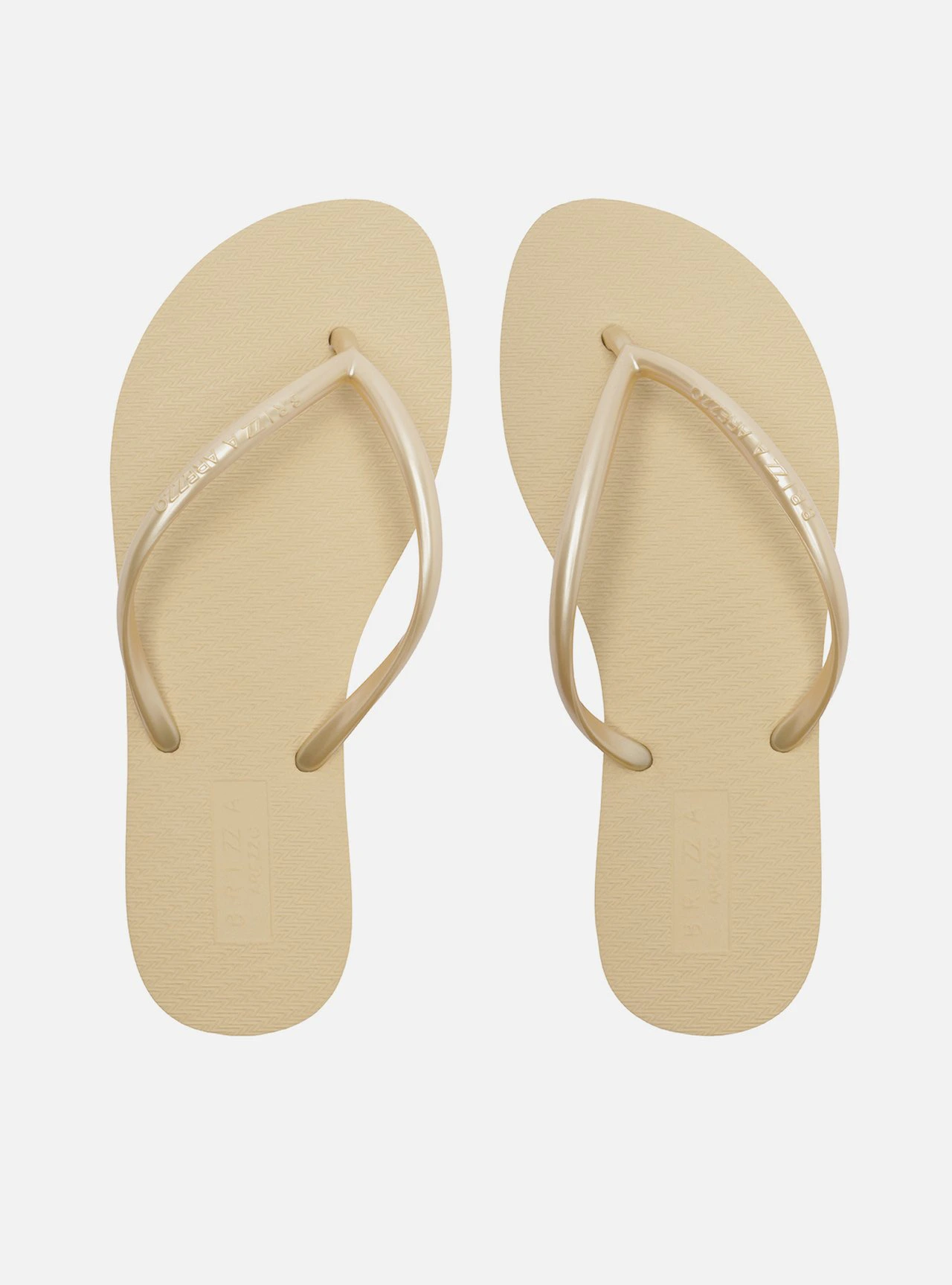 Chinelo de Dedo Dourada Tira V Brizza