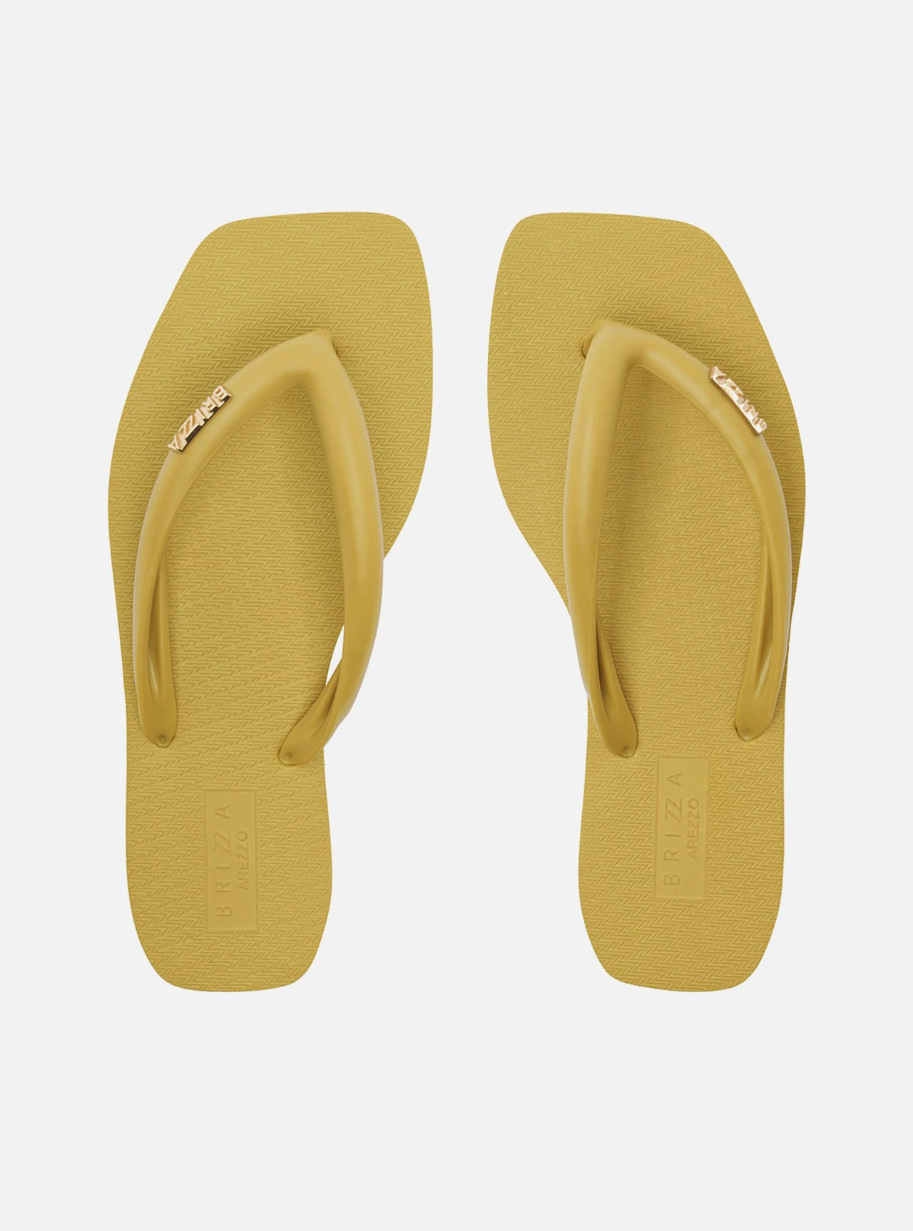 Chinelo de Dedo Verde Off White Flatform Metais Brizza