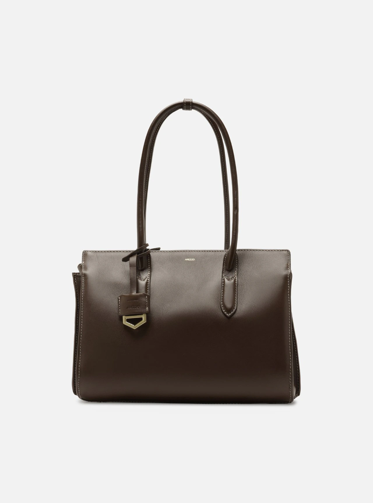 Bolsa Tote Marrom Couro Media