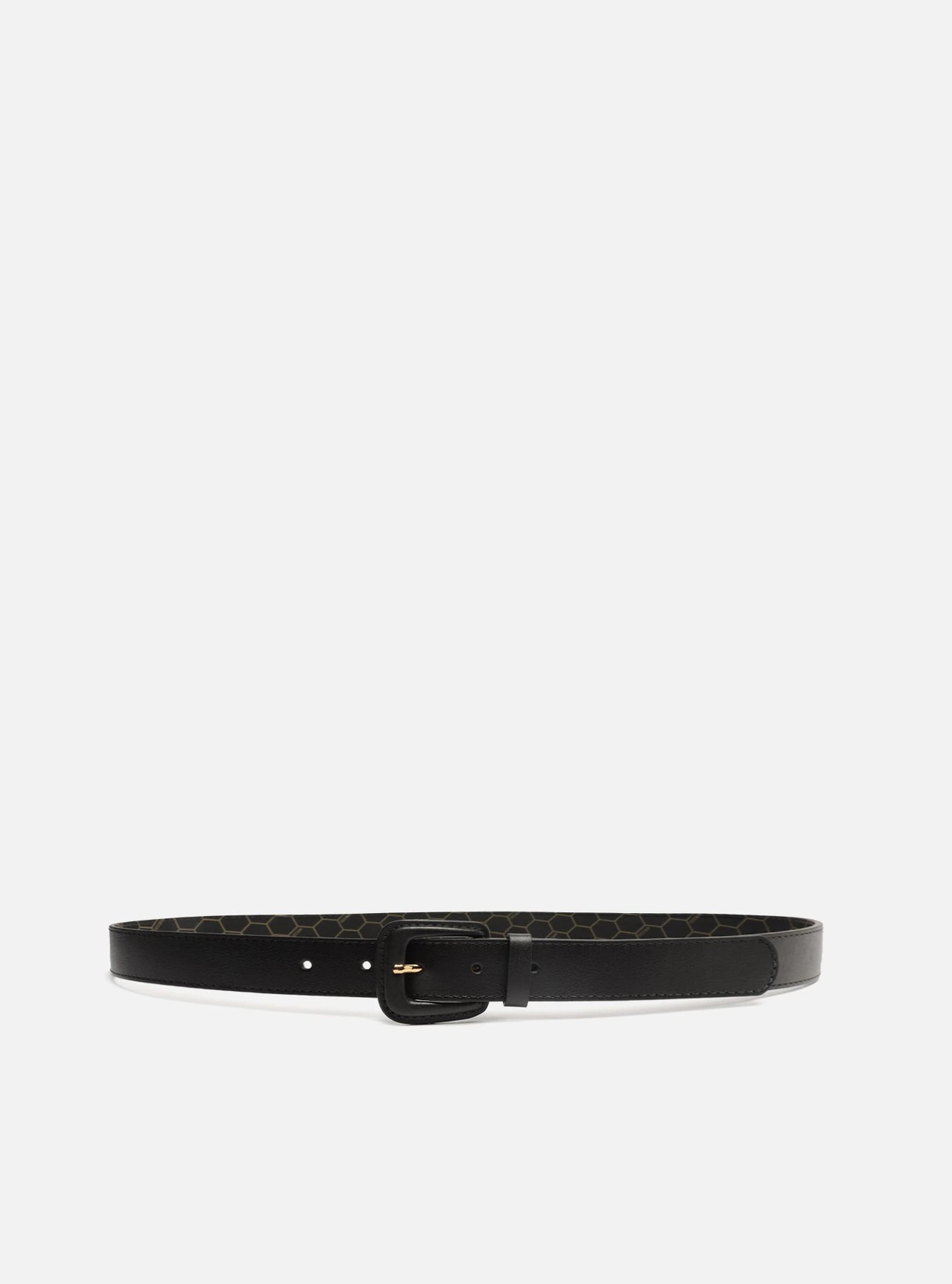 Cinto Cintura Preto Couro Fivela Forrada