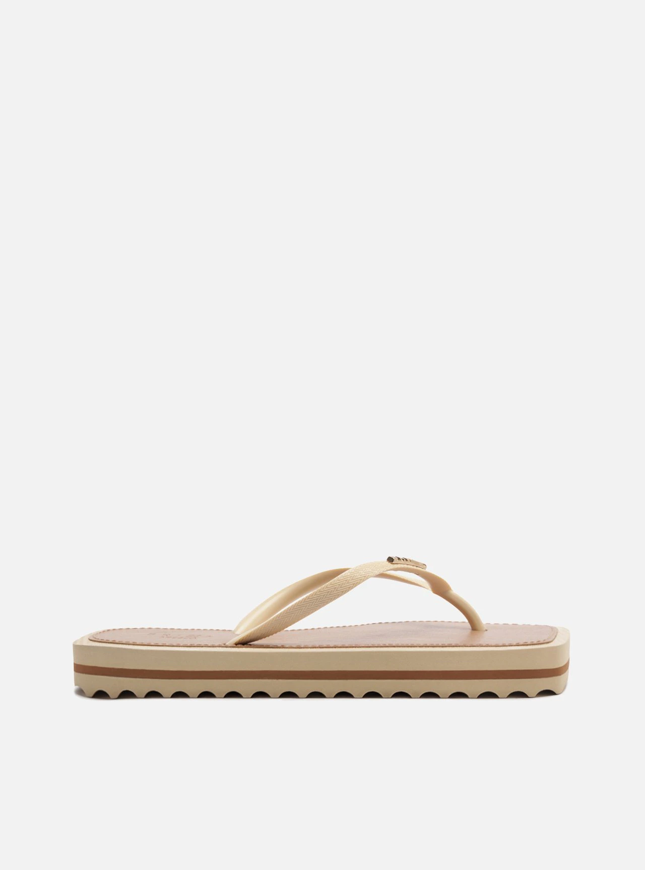 Chinelo de Dedo Off White Flatform Metais Brizza