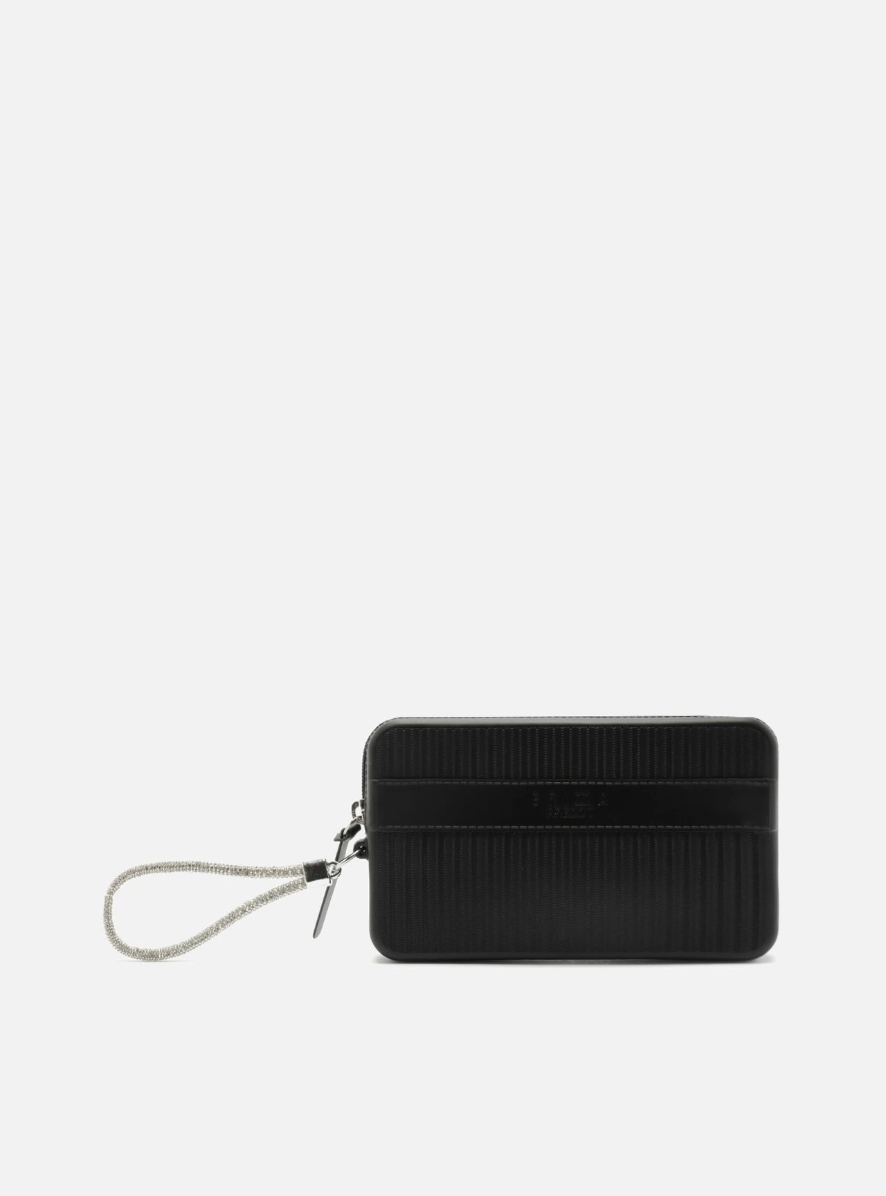Bolsa Clutch Preta Pequena Vinil Strass Brizza