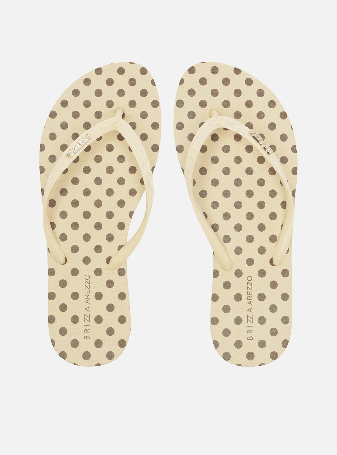 Chinelo de Dedo Off White Poá Brizza