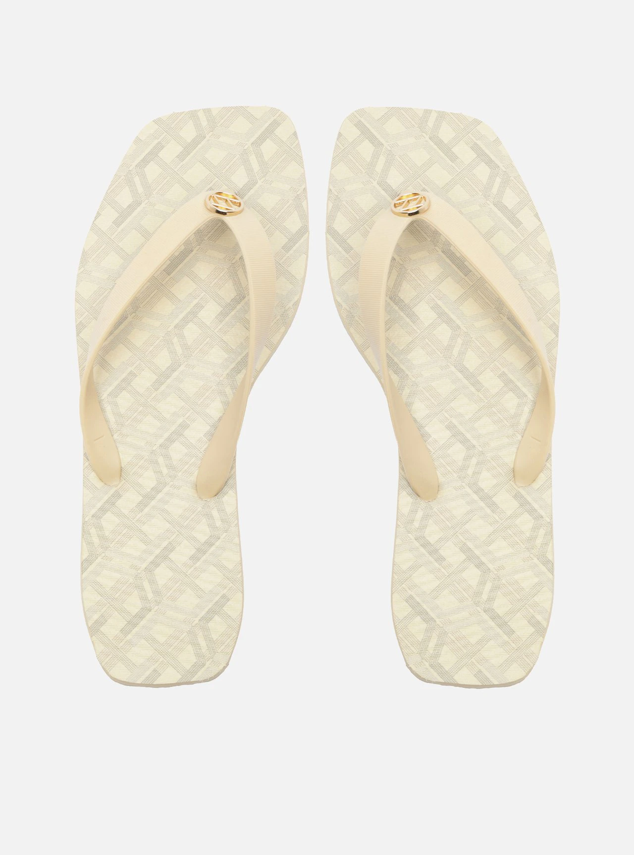 Chinelo de Dedo Off White Bico Quadrado Brizza