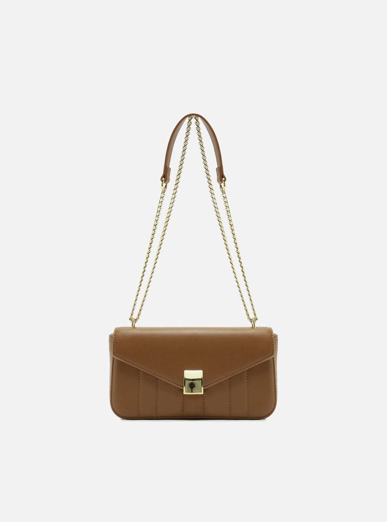 Bolsa Tiracolo Marrom Pequena Corrente