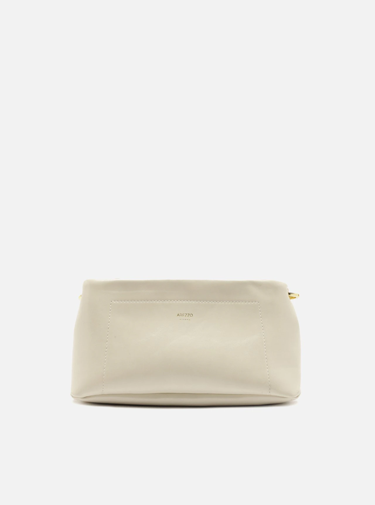 Bolsa Tiracolo Off White Média Detalhe Costura