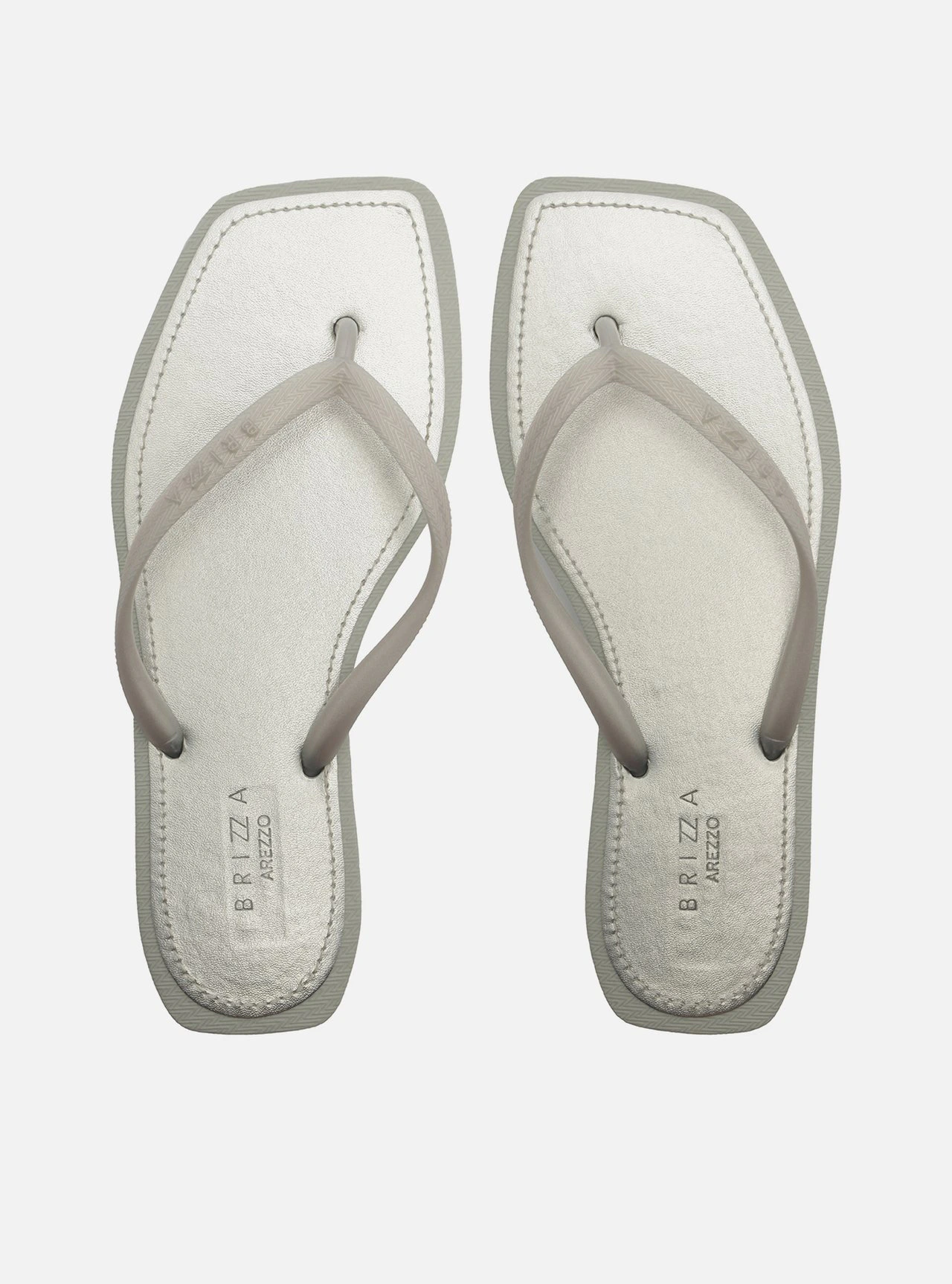 Chinelo de Dedo Prata Recouro Square Brizza