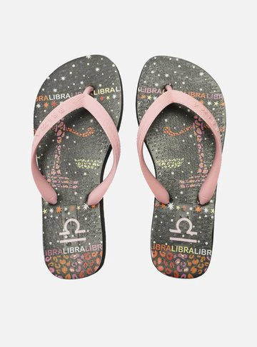 Chinelo de Dedo Rosa Libra Signos Brizza