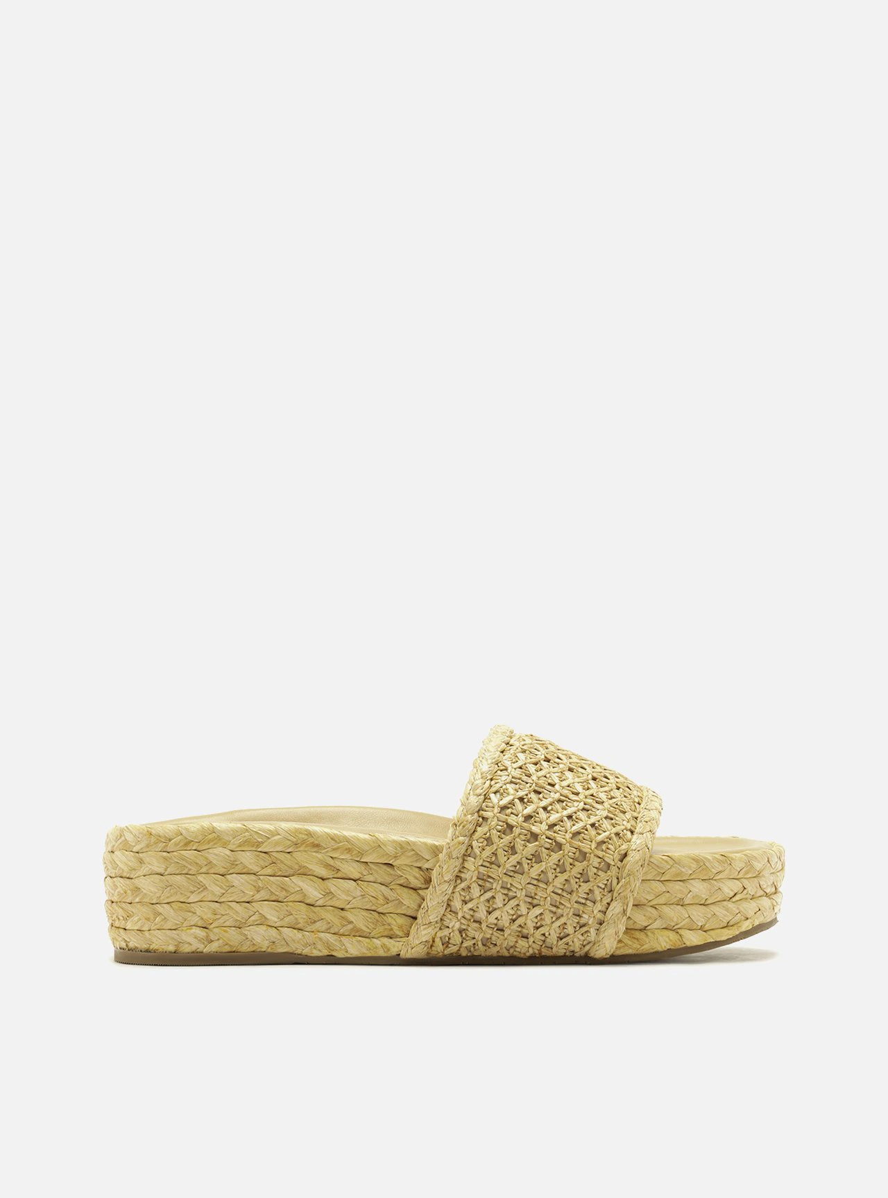 Tamanco Palha Natural Flatform Tira