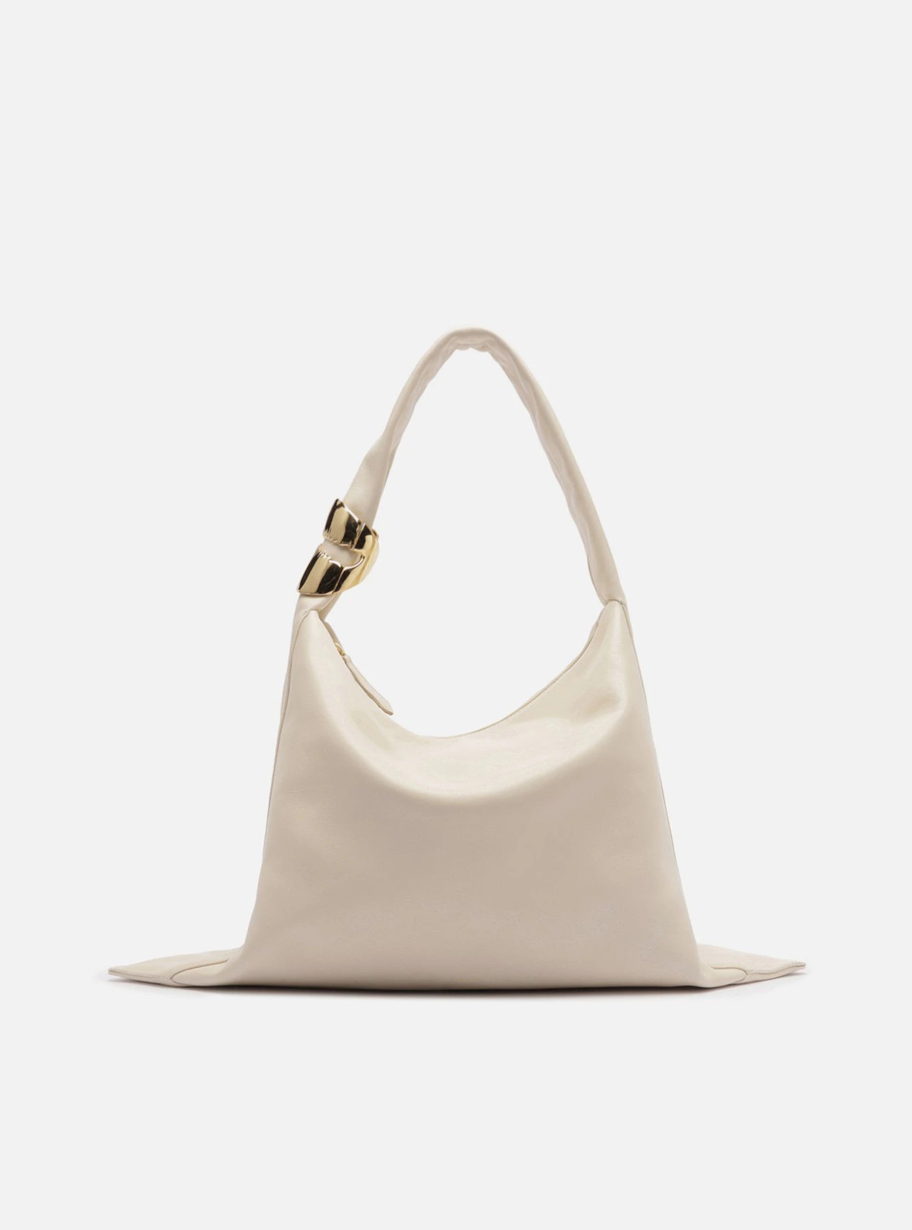 Bolsa Hobo Branca Couro Grande Metal Lenny Niemeyer