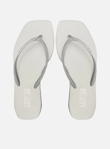 Chinelo de Dedo Prateado Square Brizza