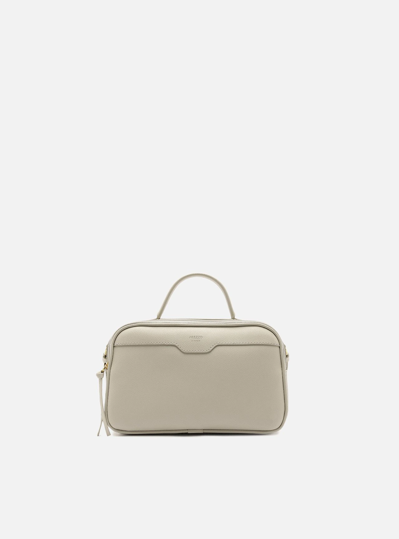 Bolsa Tote Nude Pequena Granulada Metais